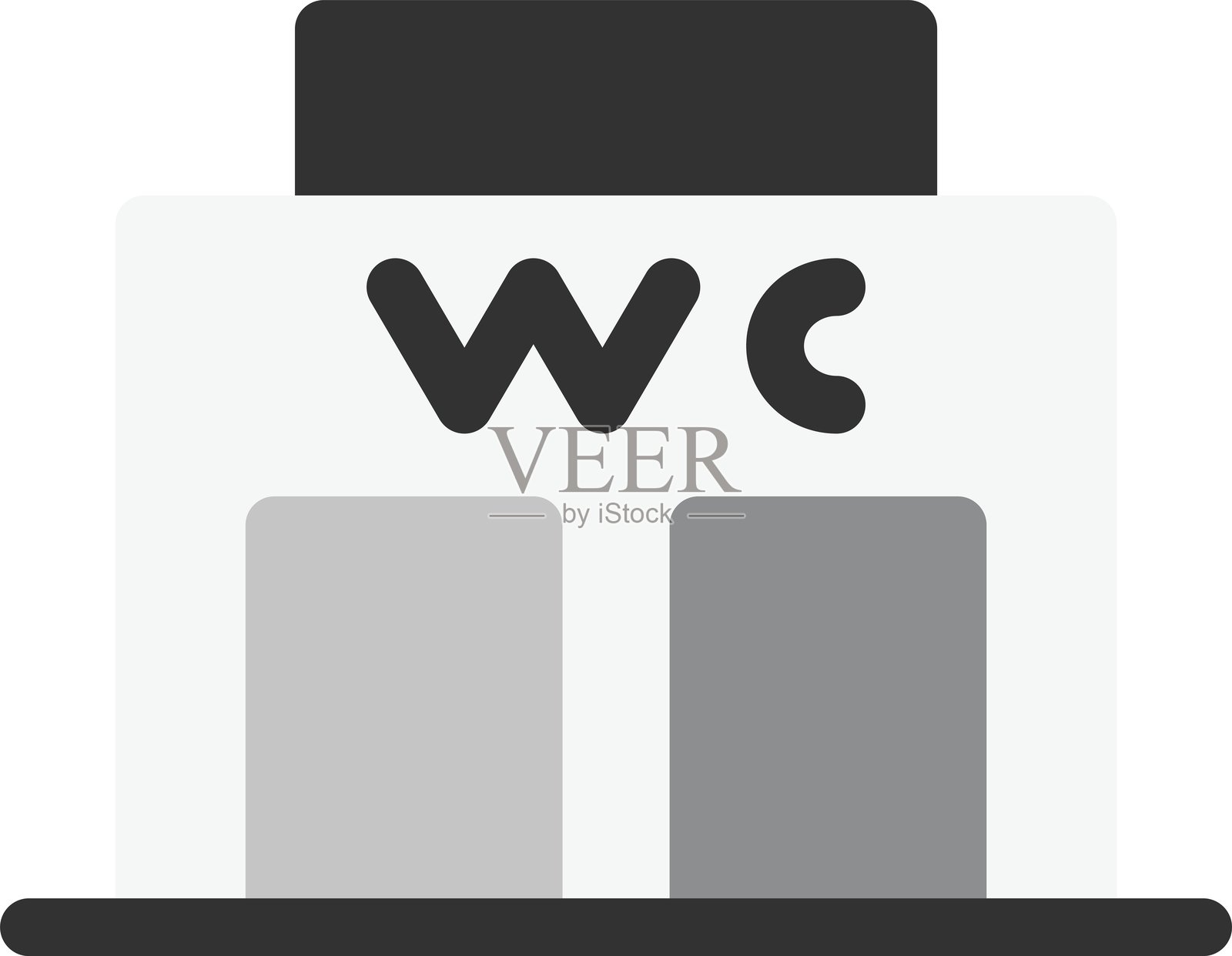 公共厕所图标插画图片素材