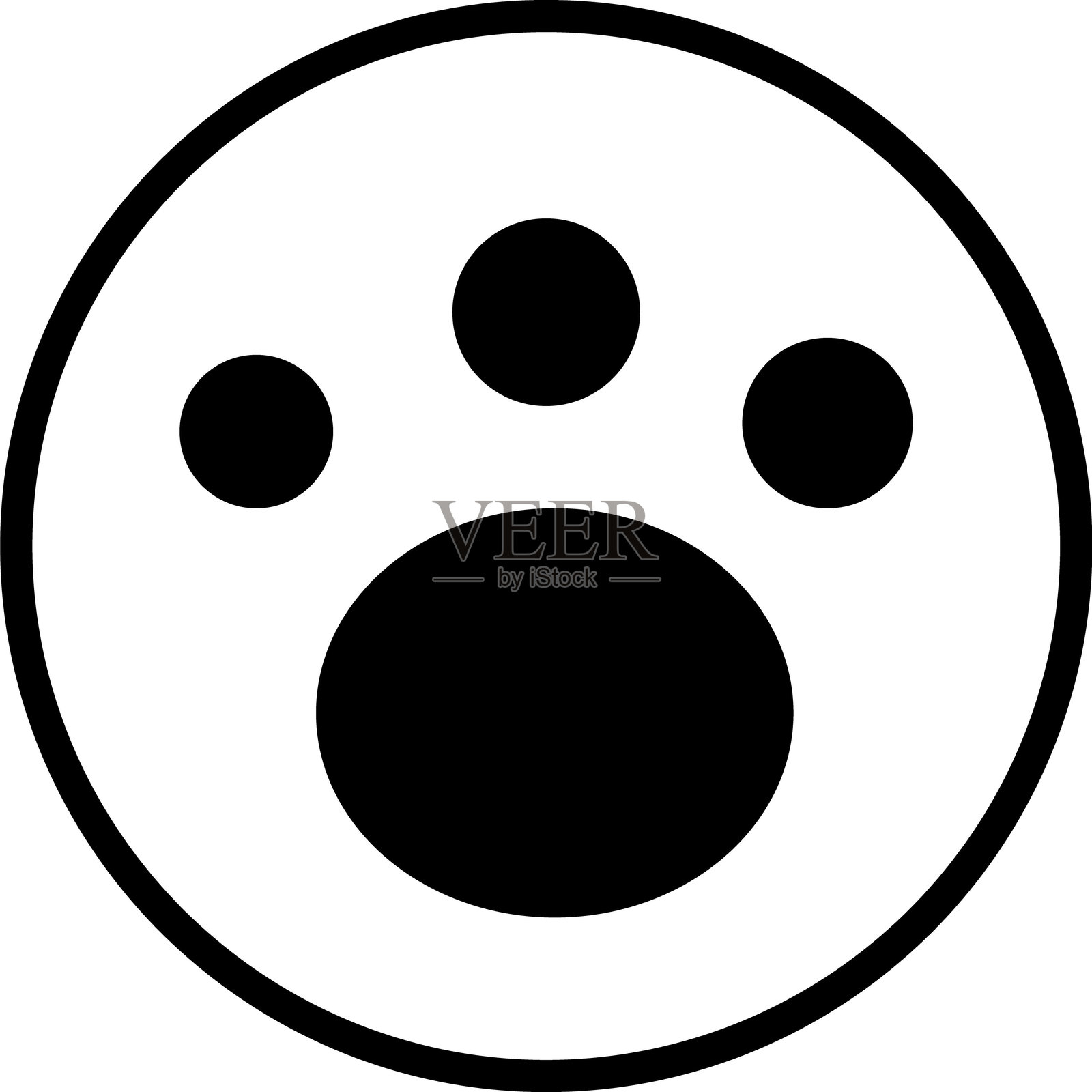 可爱的猫爪印图像插画图片素材