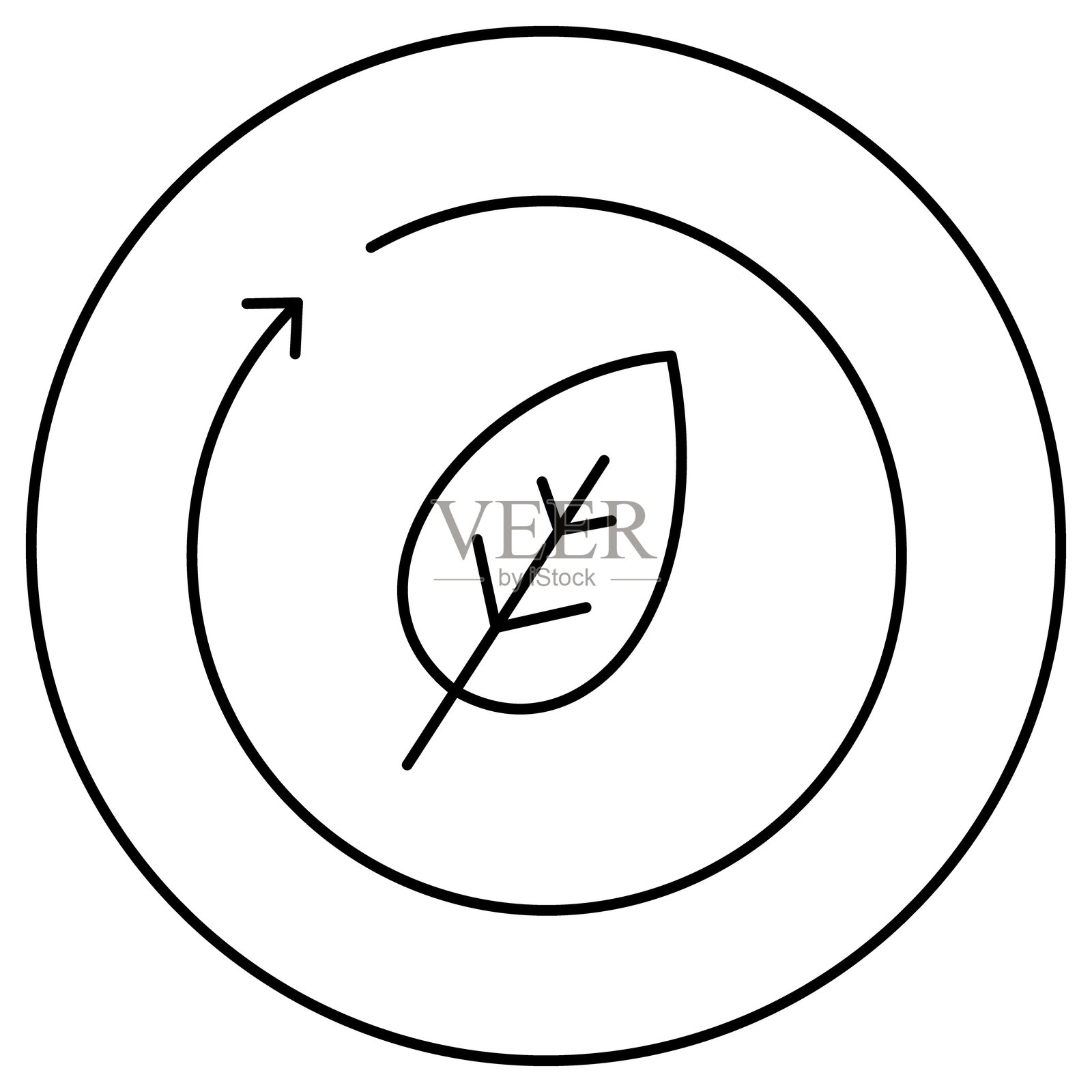 绿色生态与可持续发展矢量图标设计插画图片素材