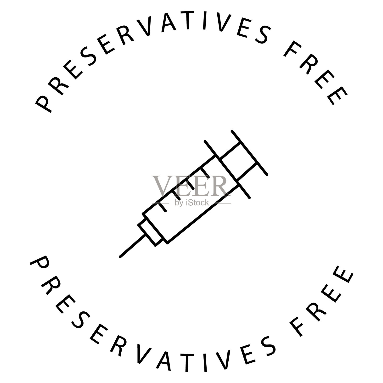 无添加防腐剂产品矢量图标设计插画图片素材