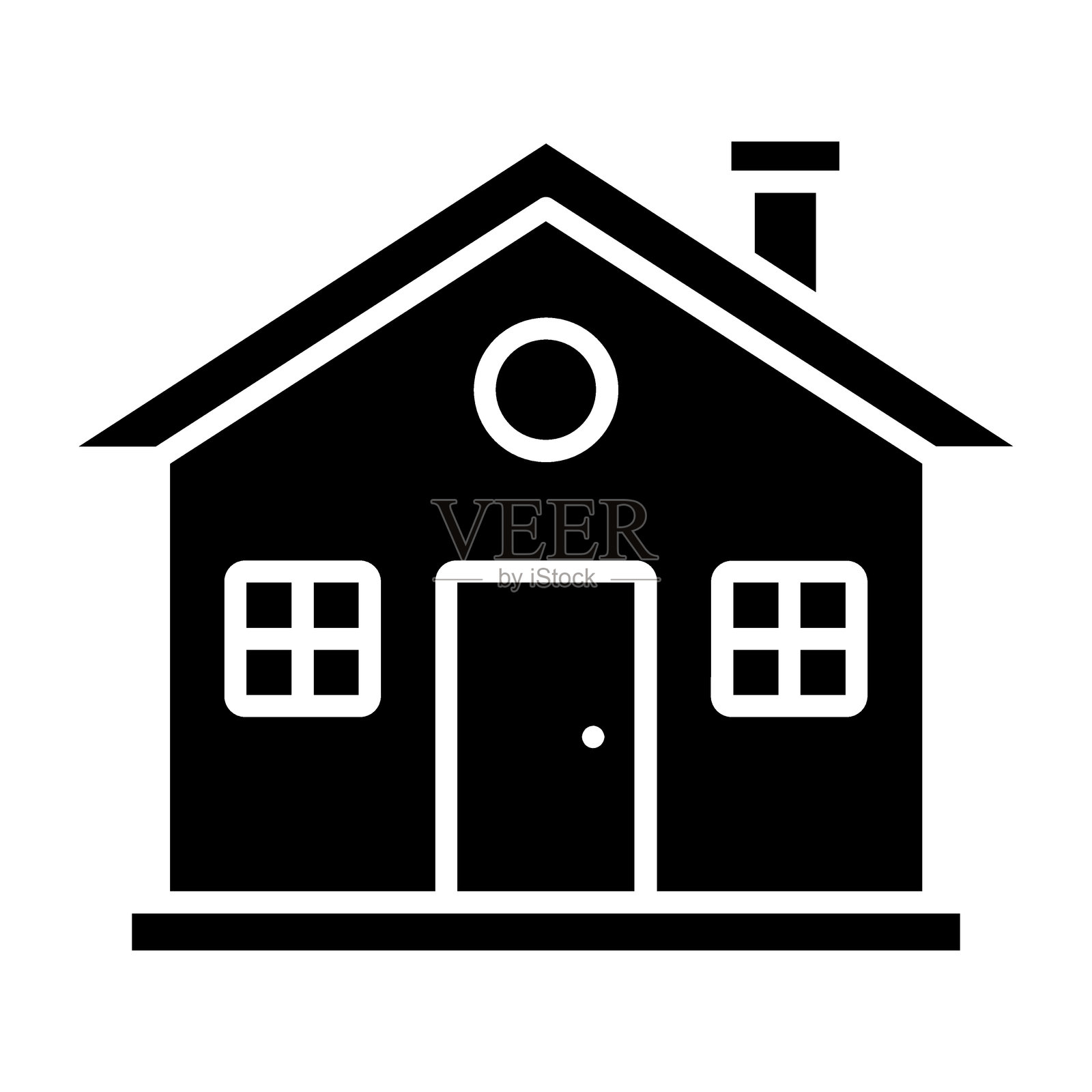 小屋图标风格插画图片素材