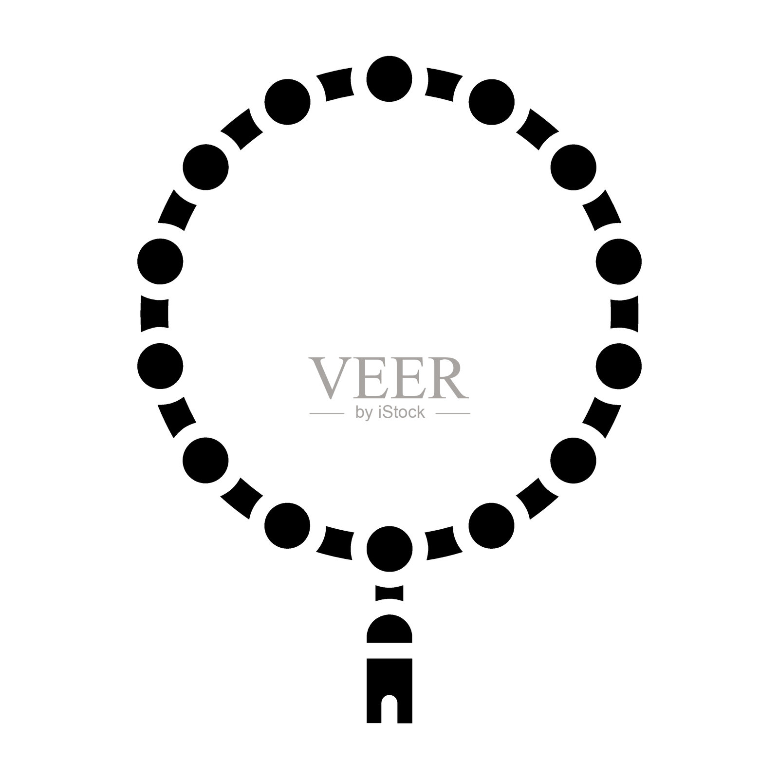 念珠图标风格插画图片素材