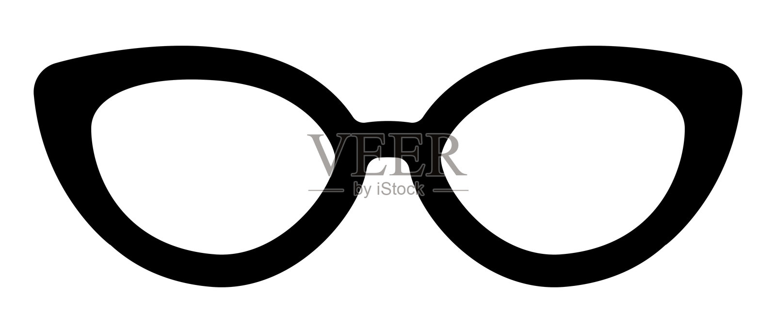 眼镜框孤立的矢量插图插画图片素材