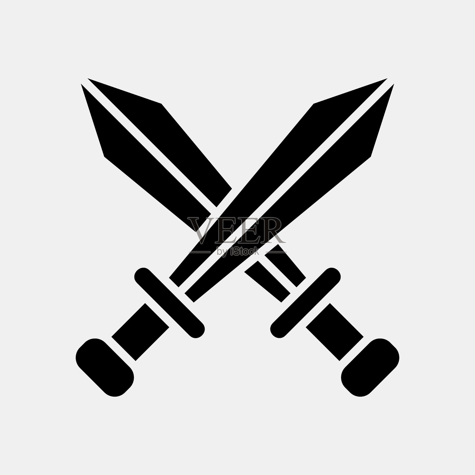 图标剑。电子竞技游戏元素。图标采用图形风格。适合用于印刷、海报、符号、广告、信息图等。插画图片素材