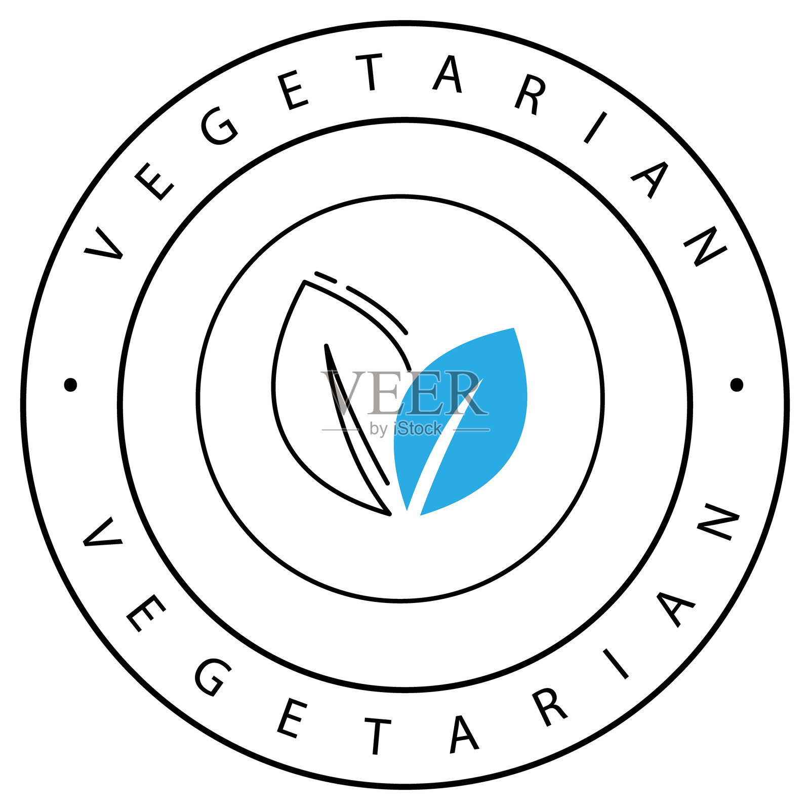 有机素食绿色食品矢量图标设计插画图片素材