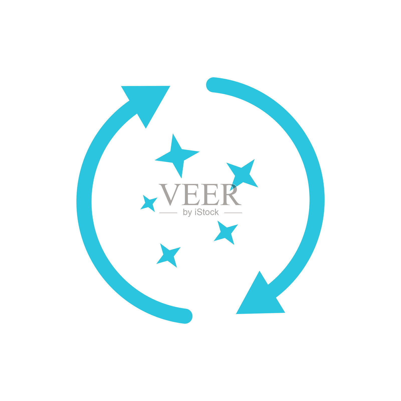 纯净户外空气图标。独立于白色背景。来自蓝色图标集。插画图片素材