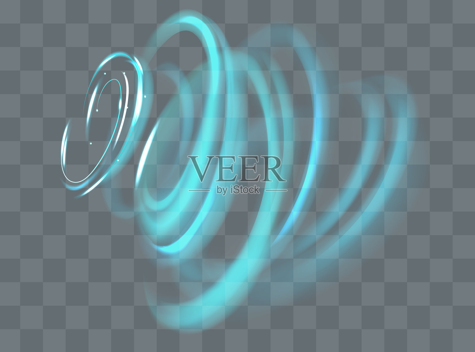 光轨波动，火焰路径轨迹线和效果曲线旋转。霓虹运动效果。白色特效，速度警示线。快速移动线条的道路魔法。插画图片素材