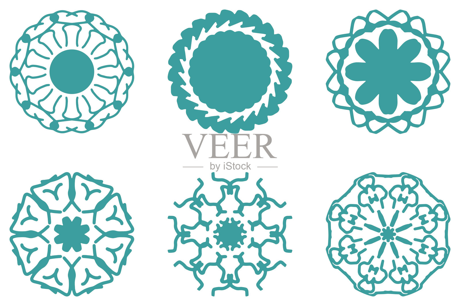 装饰形状图标集。抽象装饰设计插画图片素材