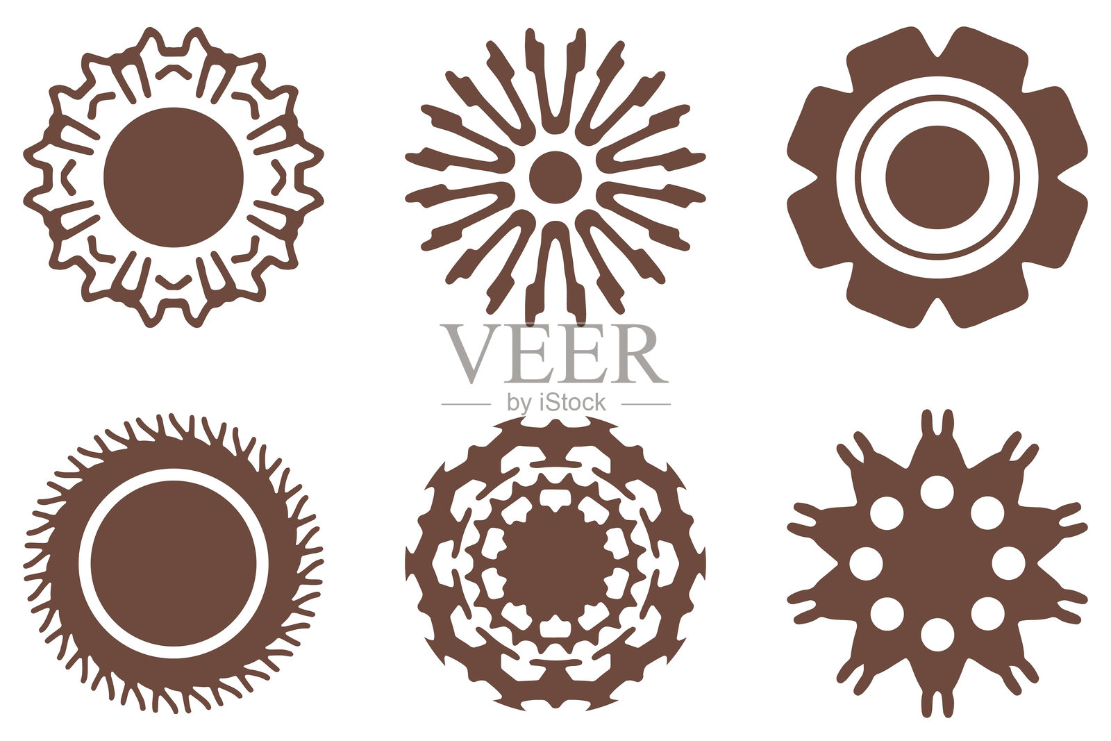 装饰形状图标集。抽象装饰设计插画图片素材