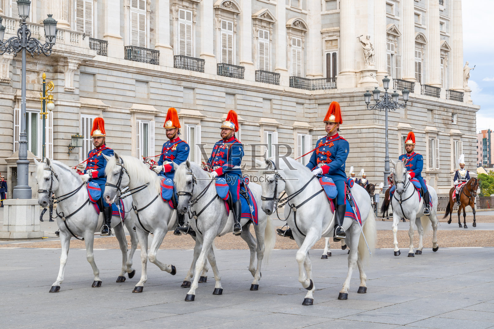 马德里庄严换岗仪式照片摄影图片