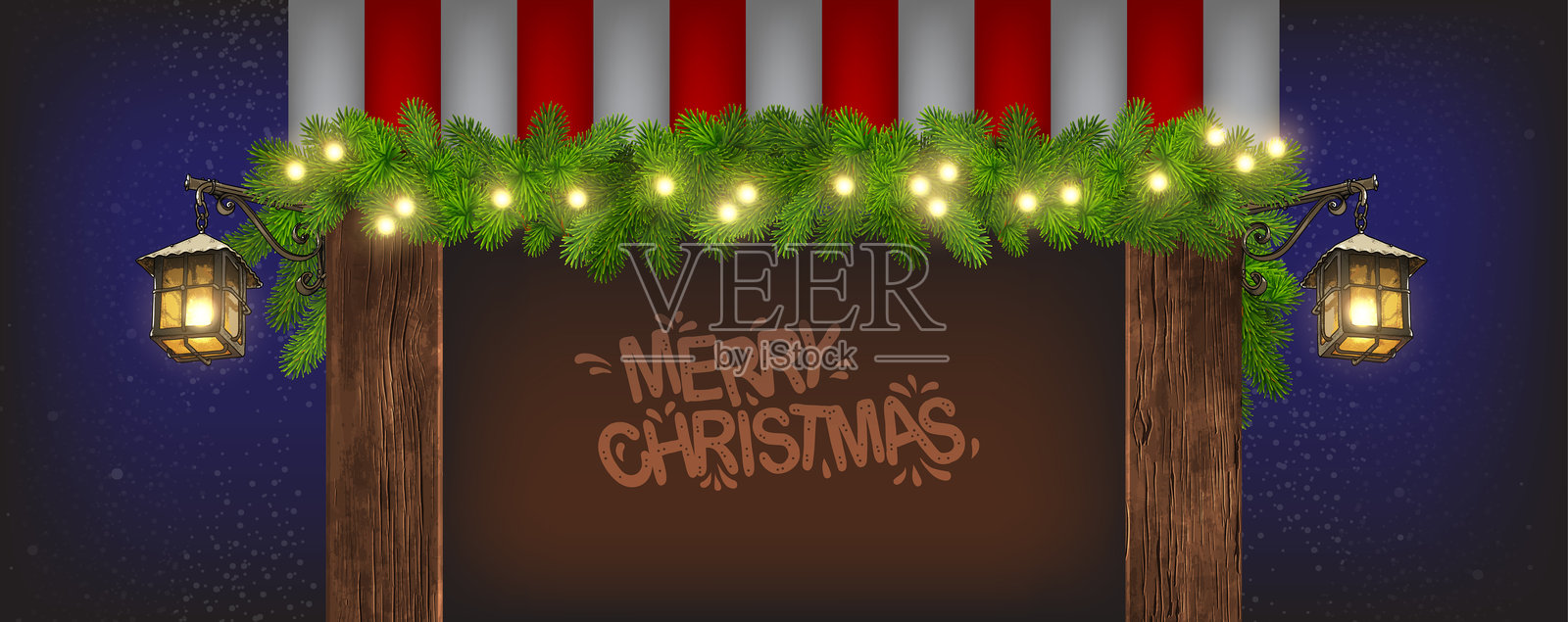 圣诞节背景。高度逼真的插图。插画图片素材