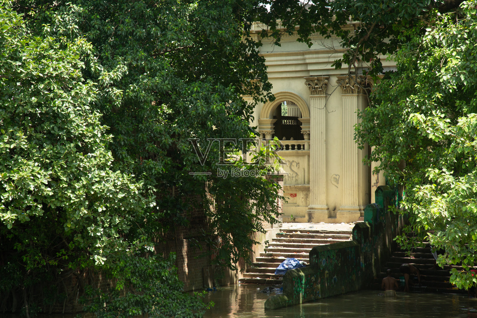 印度加尔各答的老建筑(亚美尼亚教堂)照片摄影图片