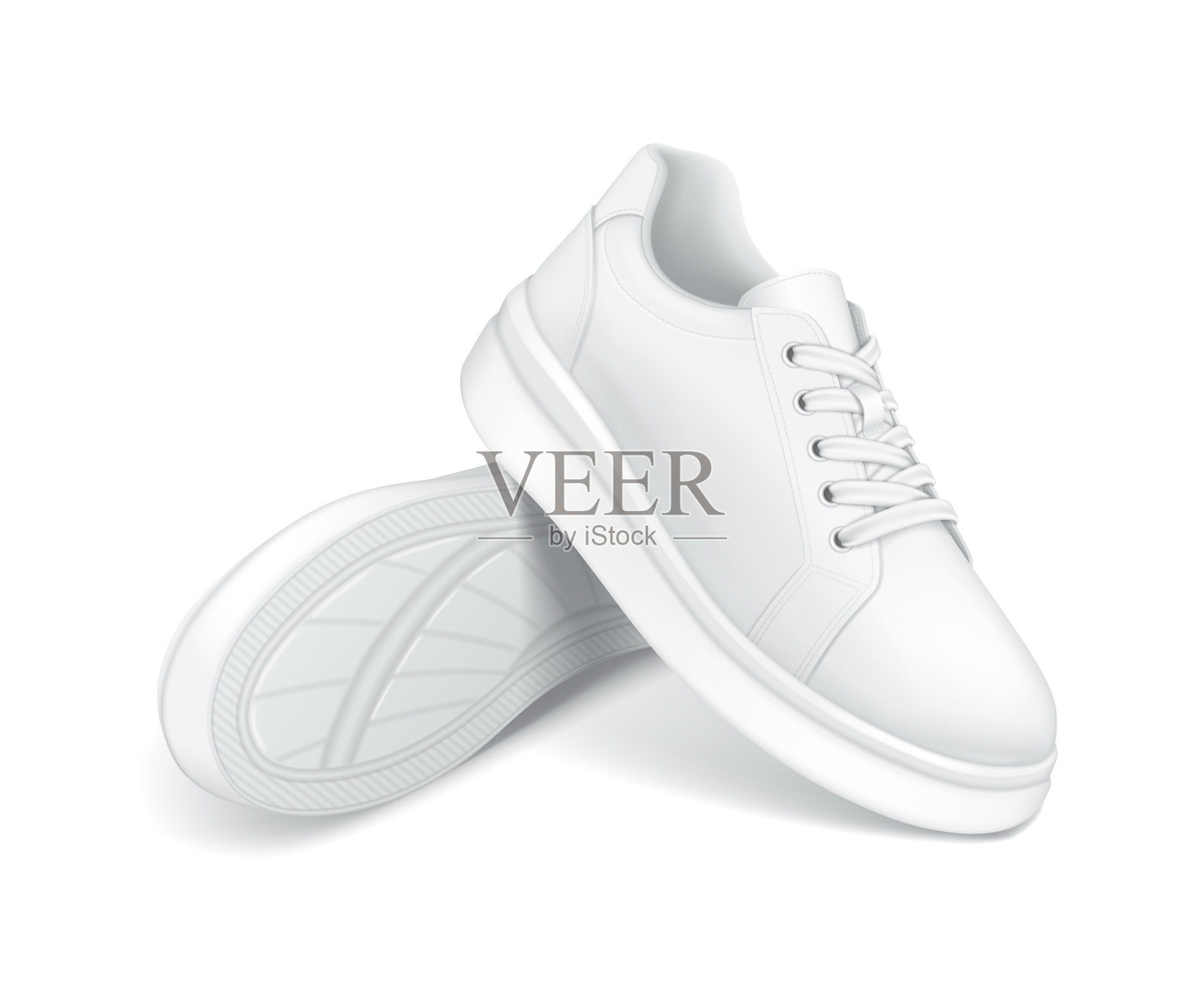 多功能休闲运动鞋的真实矢量插图插画图片素材