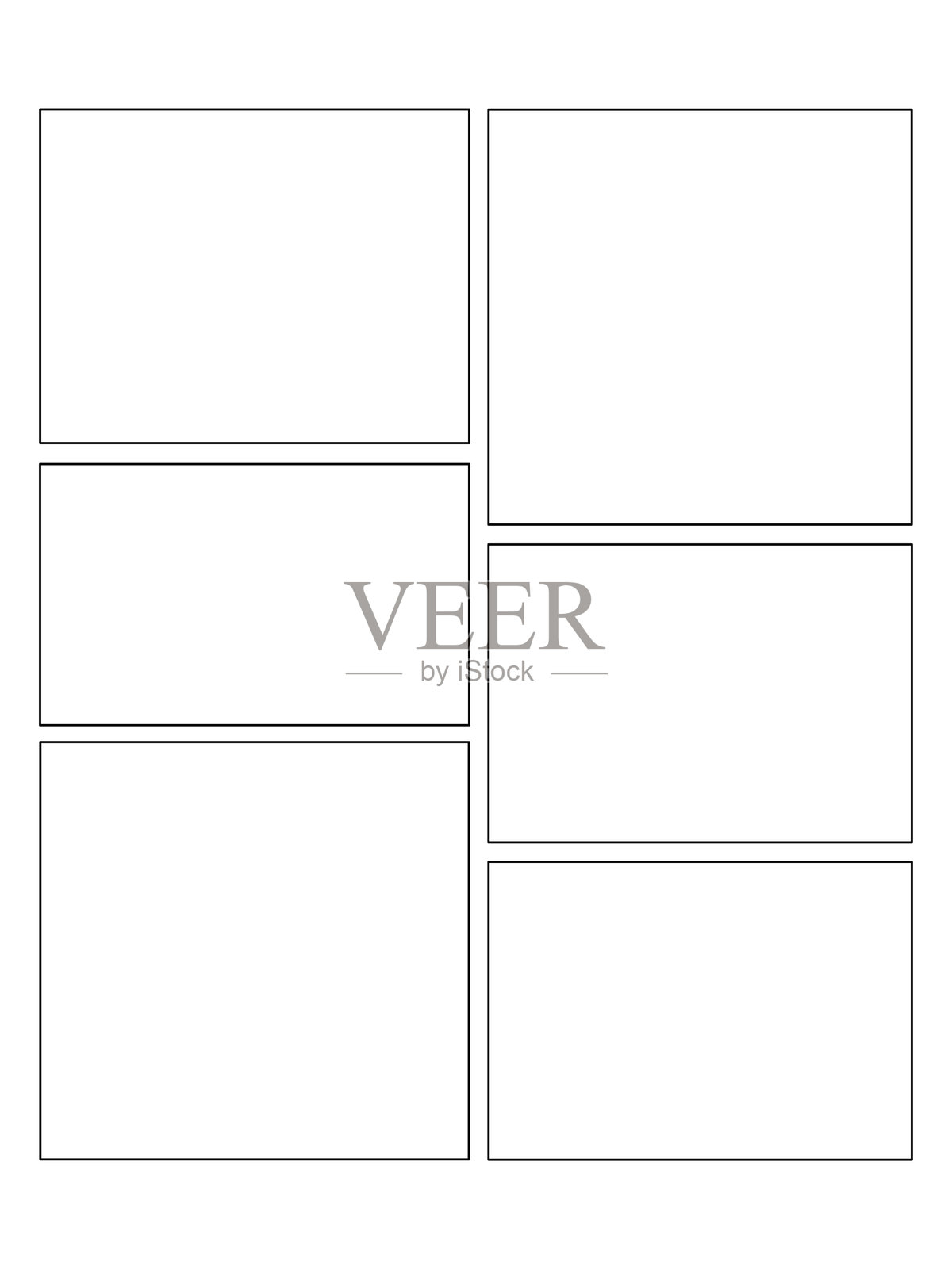 漫画或动漫背景，流行艺术风格的框架和面板，适合漫画家或漫画艺术家。漫画背景矢量插图。插画图片素材