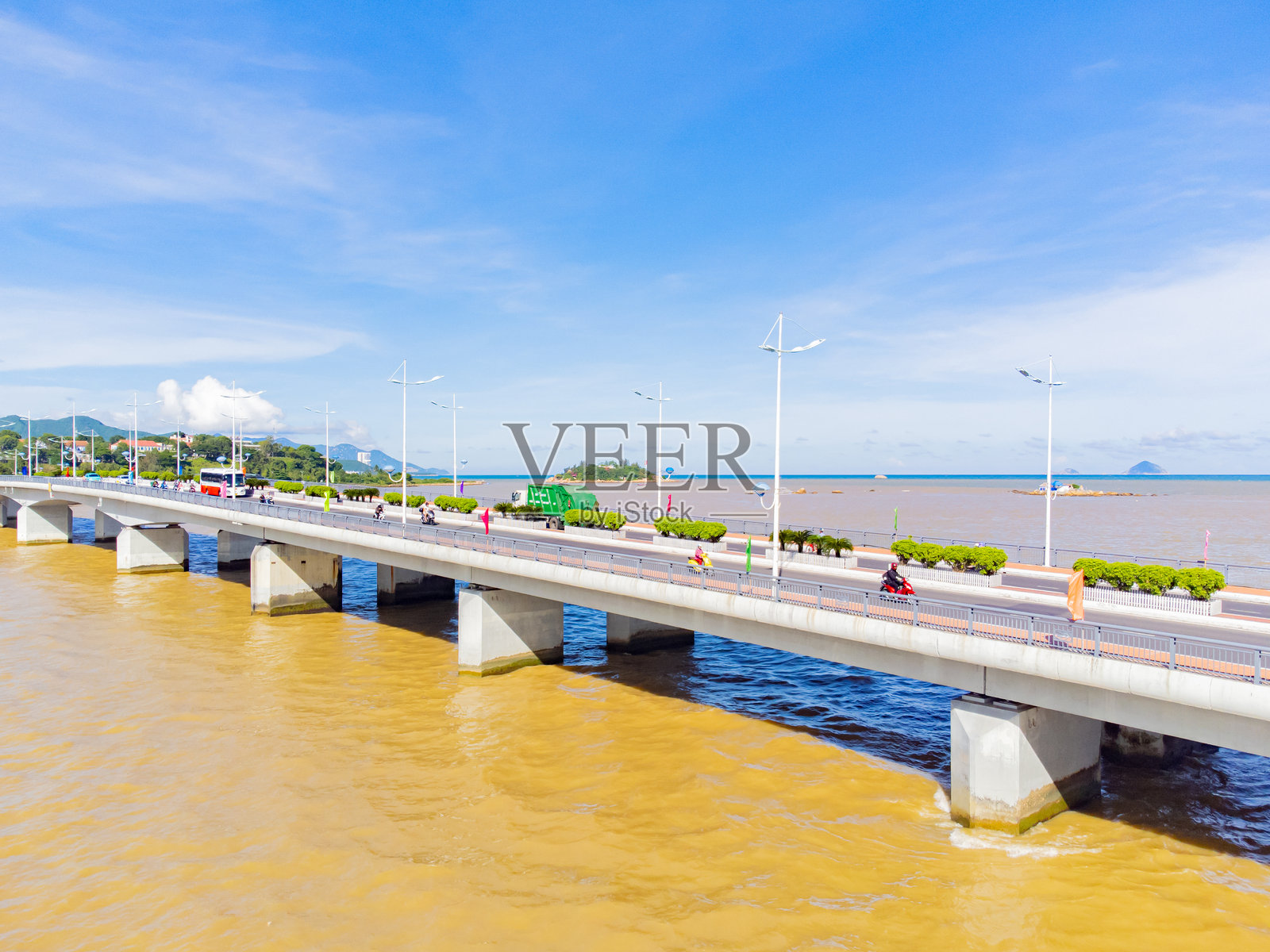 芽庄的凯河。照片摄影图片