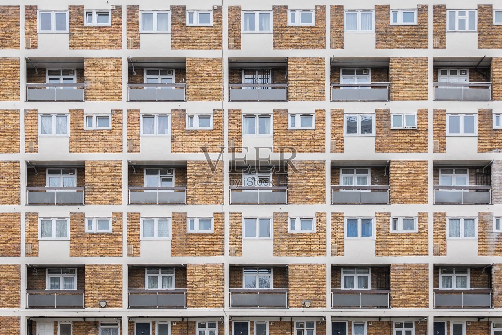 伦敦科林伍德地产的一栋公租房大楼照片摄影图片