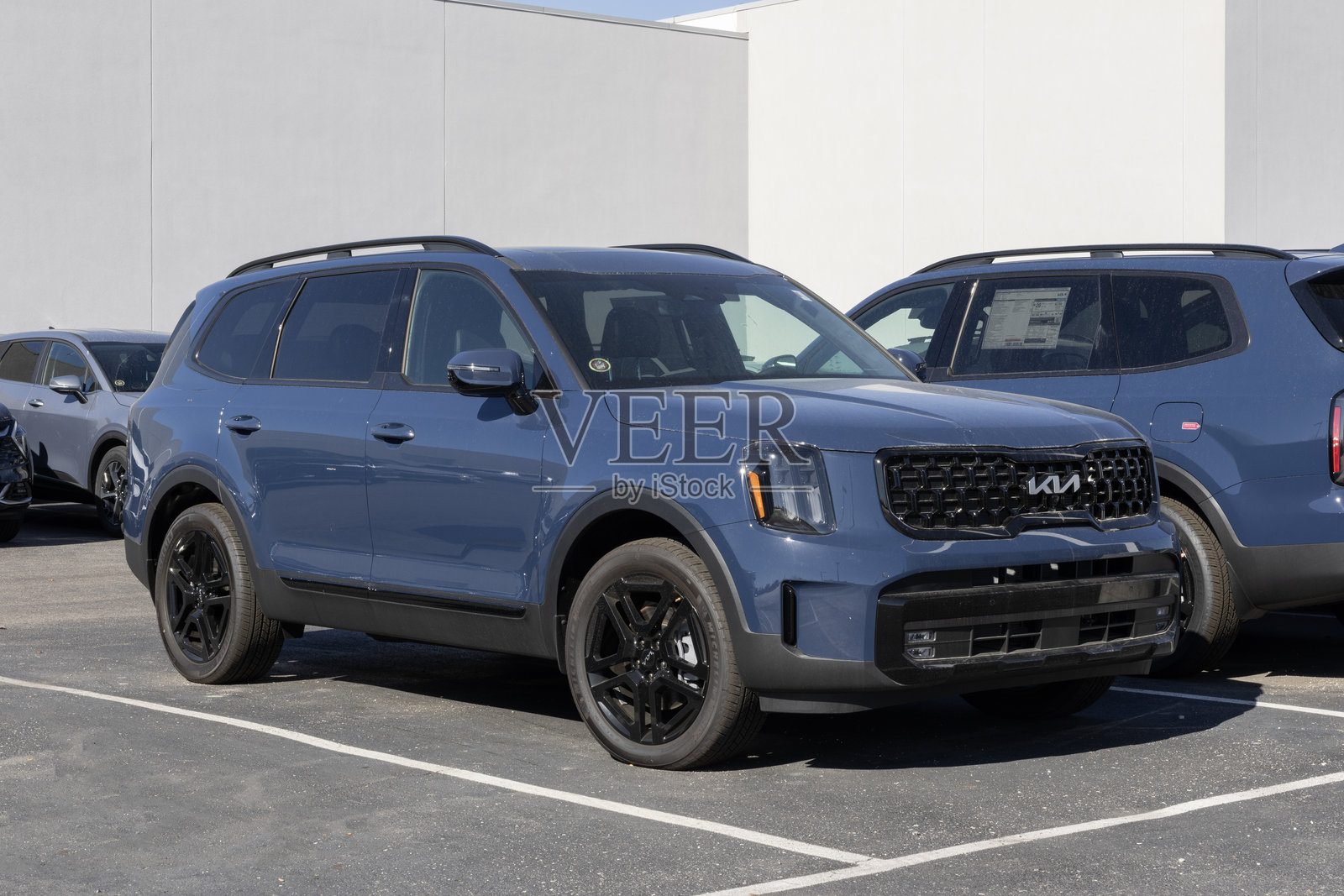 起亚泰勒瑞德SX-Prestige X-Line SUV展示。起亚提供搭载3.8升直喷V6发动机的泰勒瑞德。型号:2024年。照片摄影图片