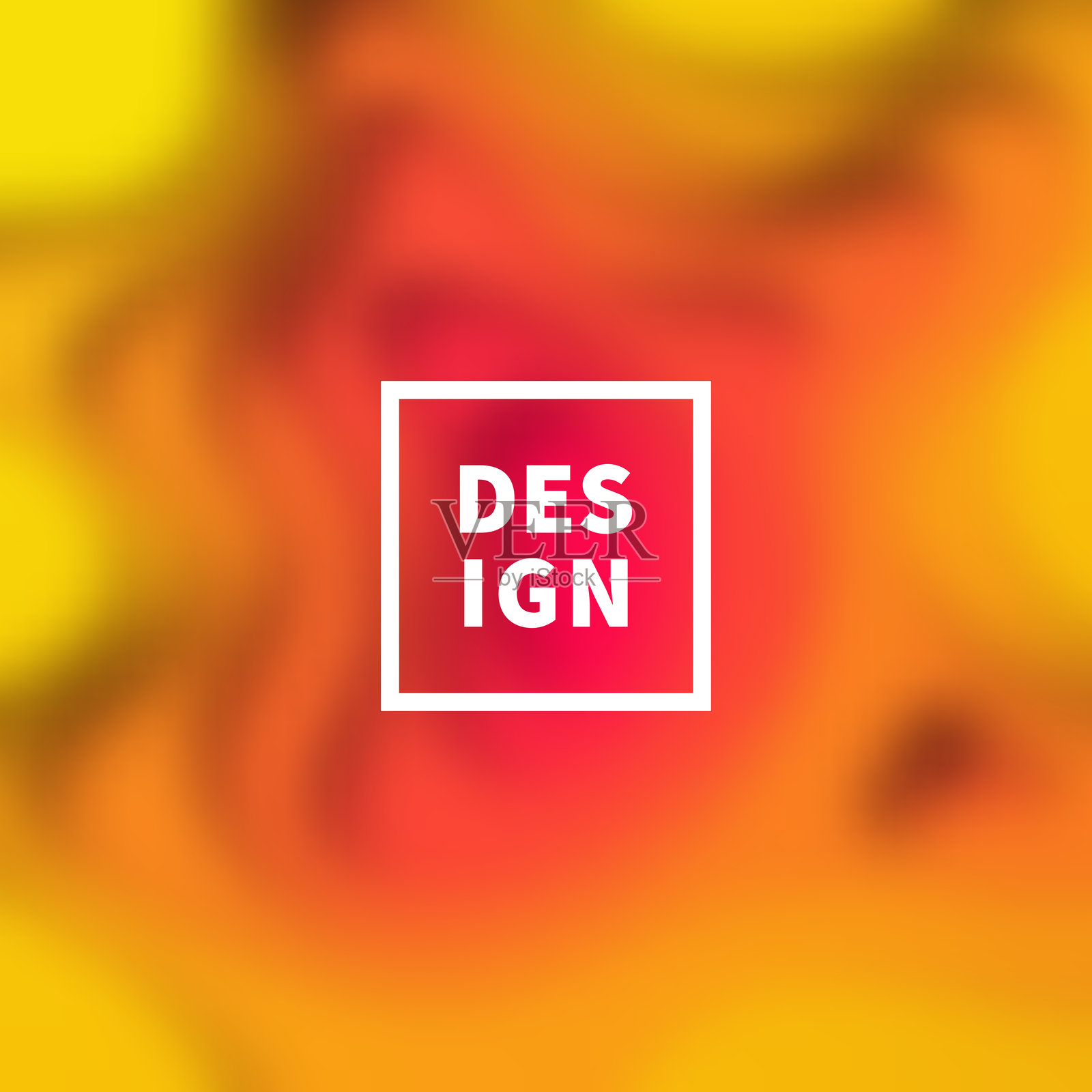 橙色抽象背景与模糊流动形状插画图片素材