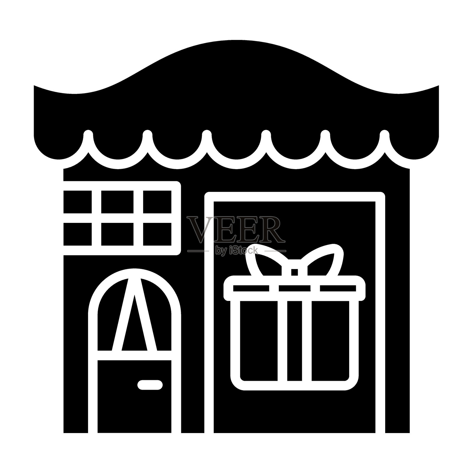 礼品店图标风格插画图片素材