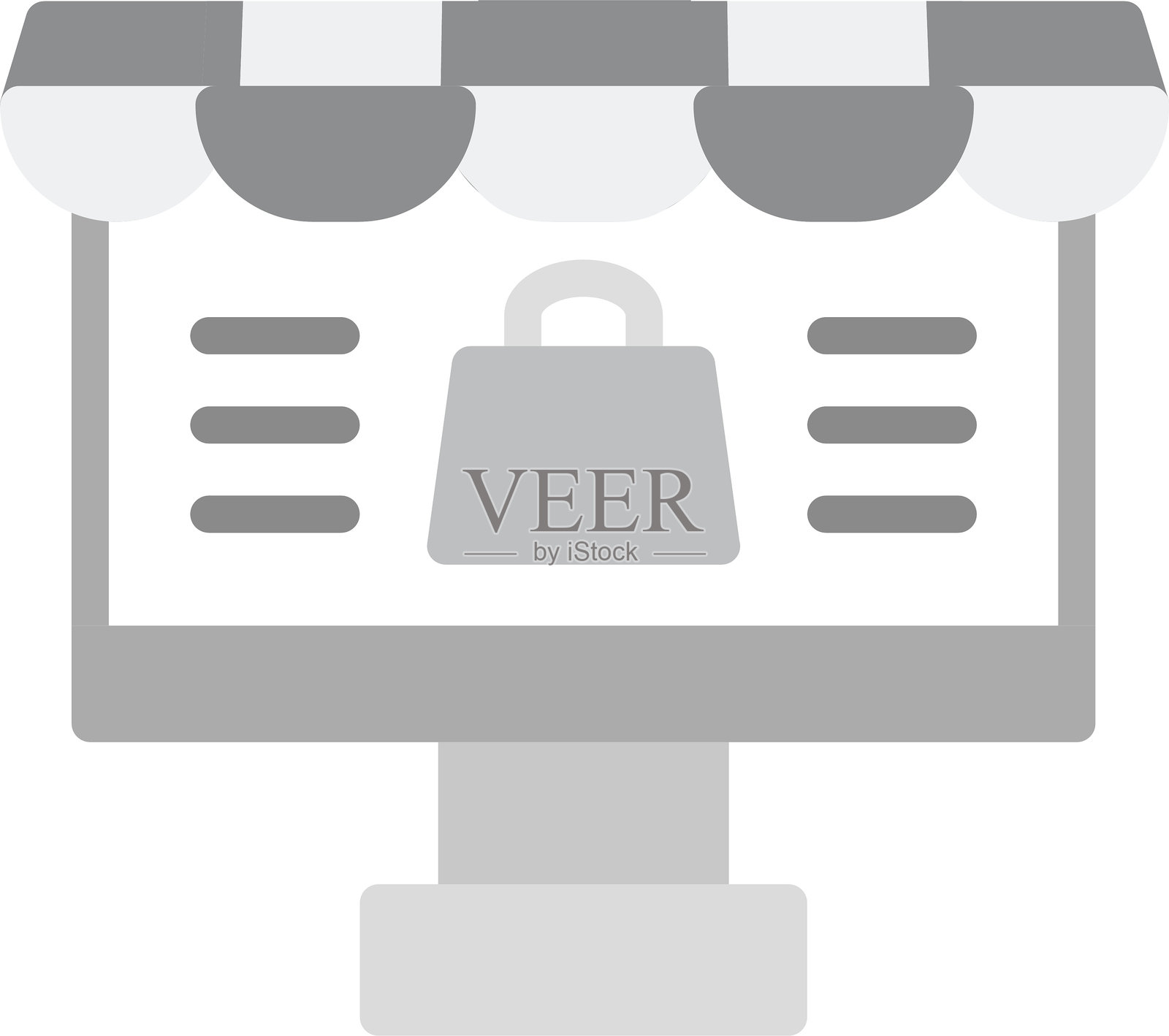 在线购物图标插画图片素材