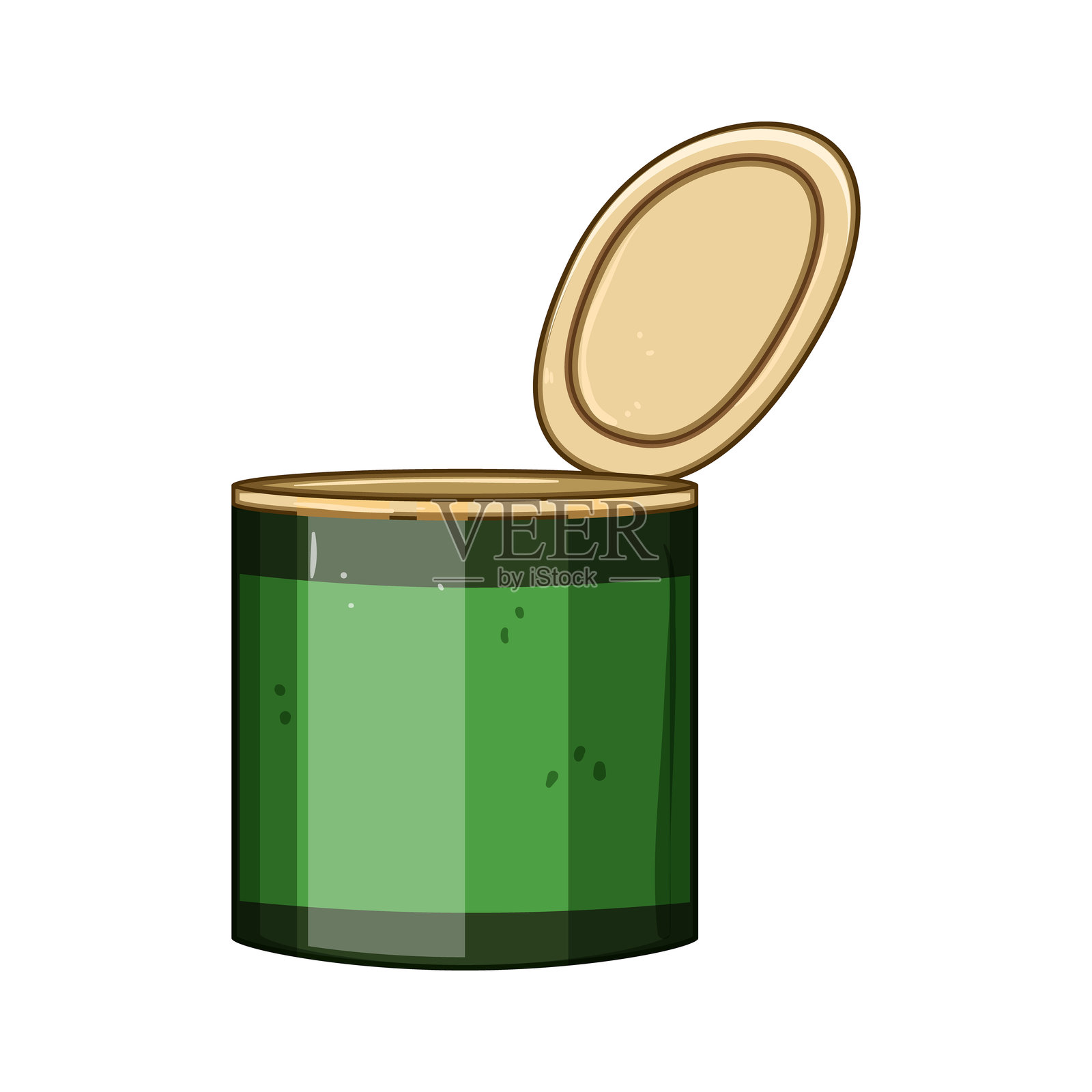 钢铁罐头卡通矢量插图插画图片素材