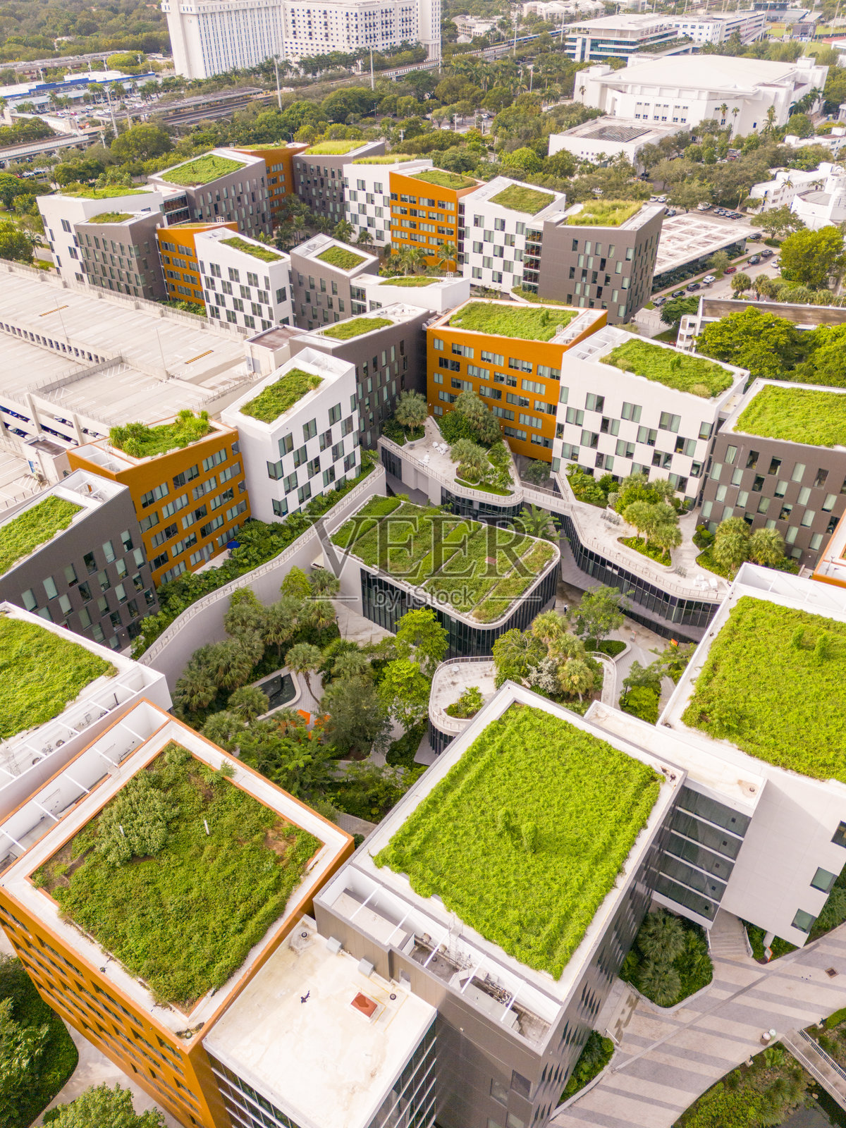 迈阿密大学湖边村庄2024年航拍照片照片摄影图片