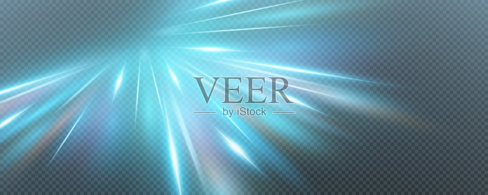 节日灯光效果，快乐的圣诞灯光。适用于横幅、海报、名片或广告的背景。运动效果，快速的线条。插画图片素材