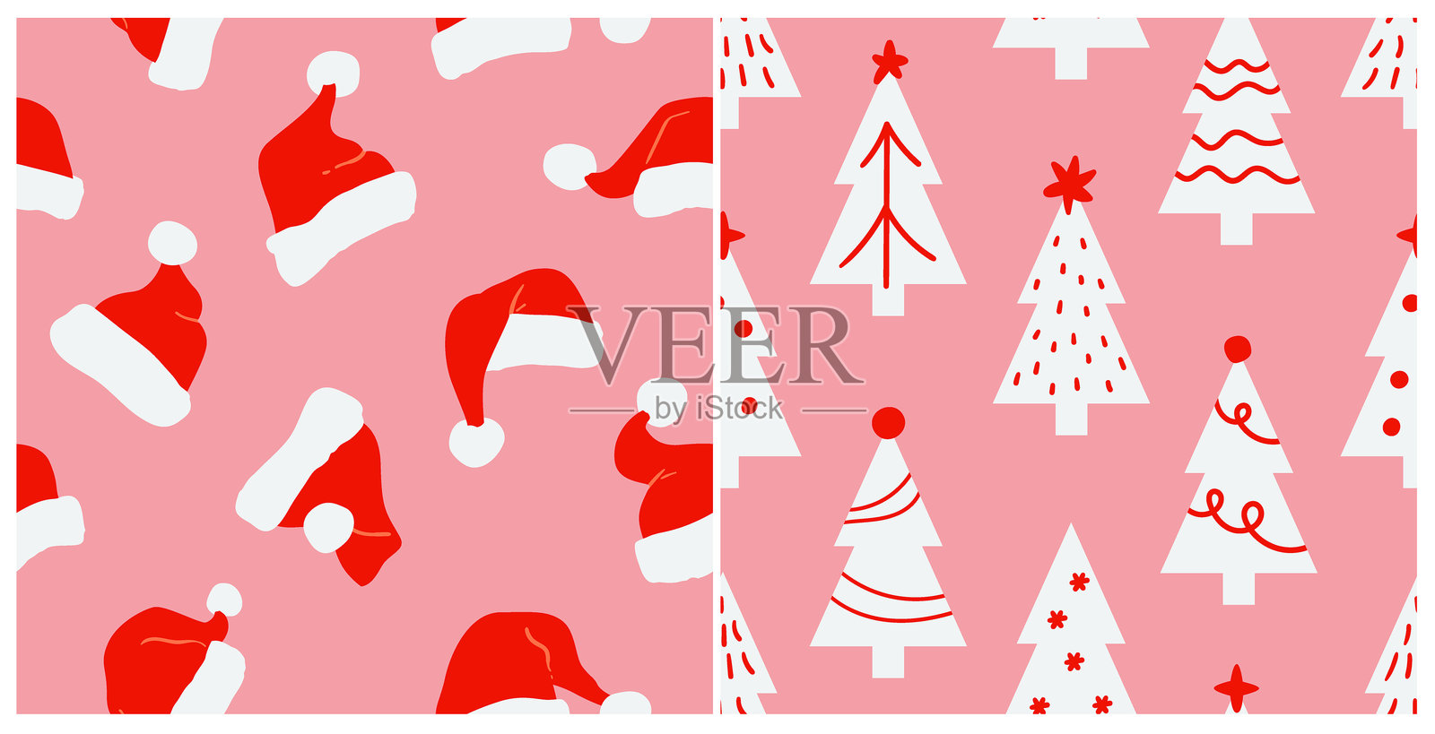 大胆的圣诞节装饰插画图片素材