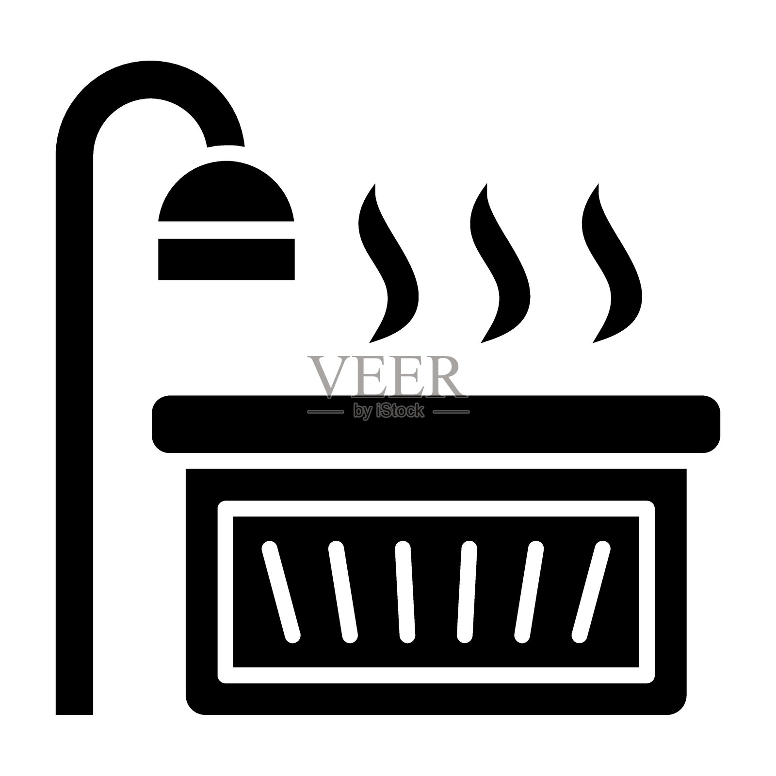 热水浴缸图标风格插画图片素材