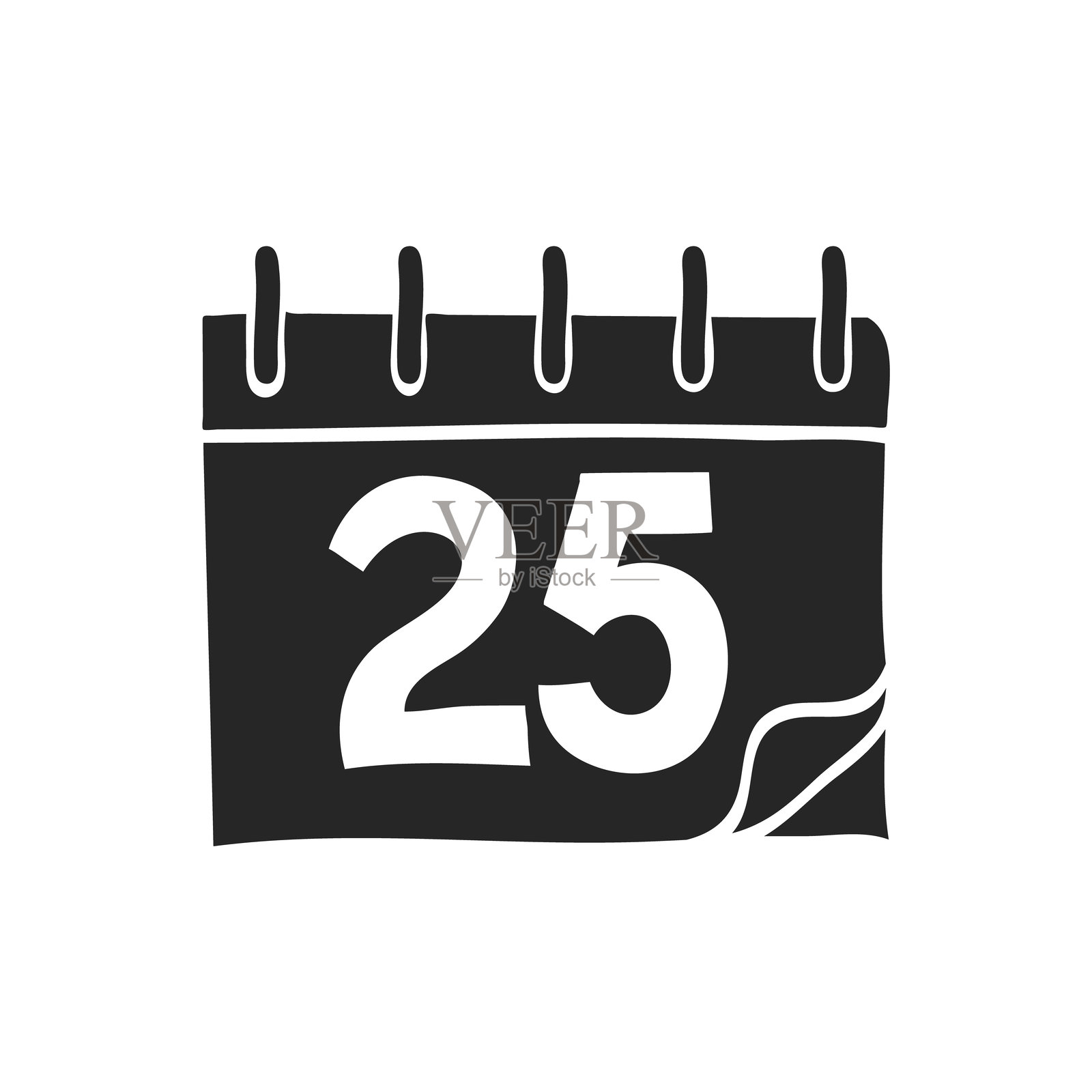 手绘图标 圣诞日历插画图片素材