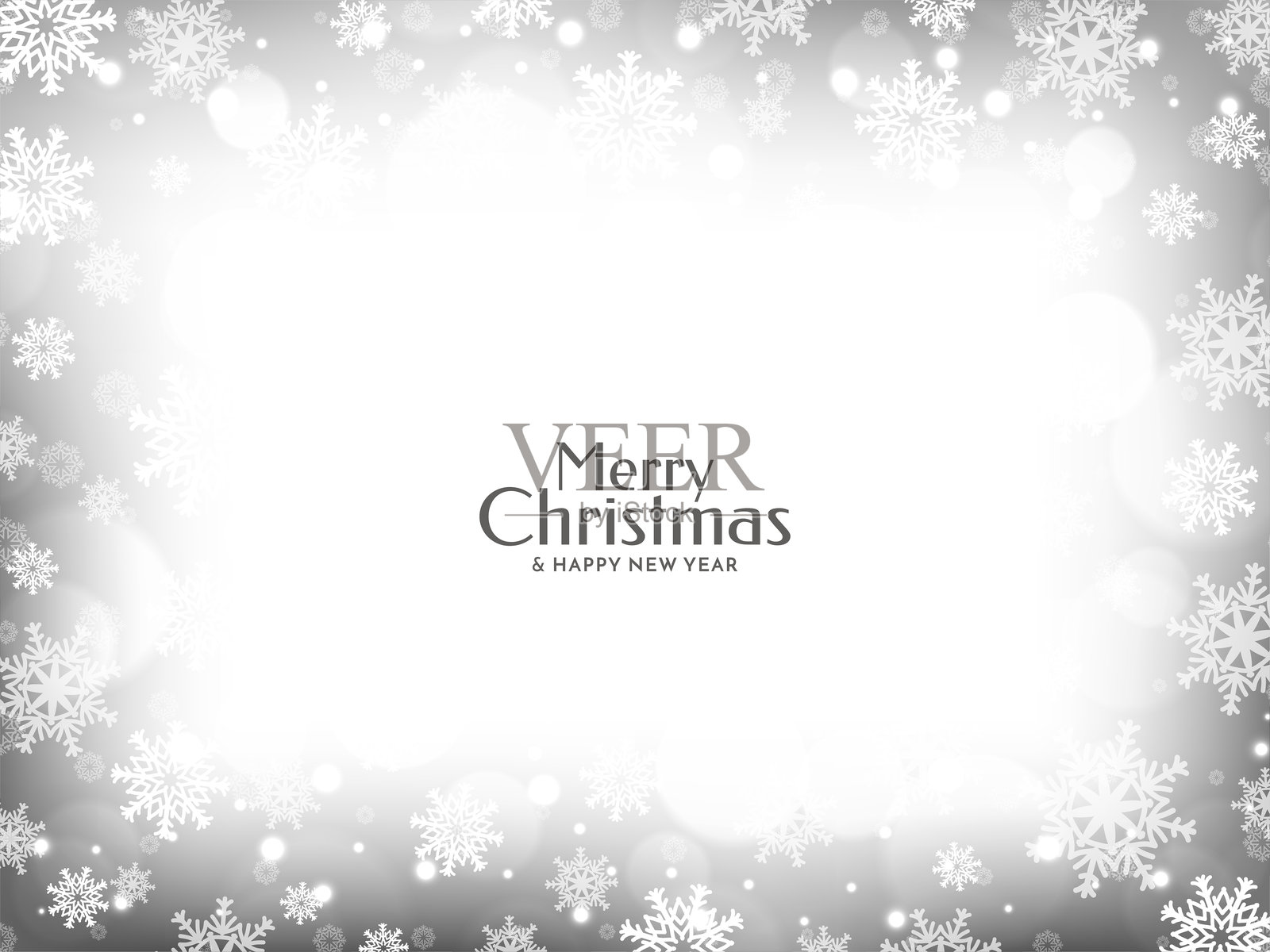 圣诞节快乐时尚的散景雪花背景设计插画图片素材