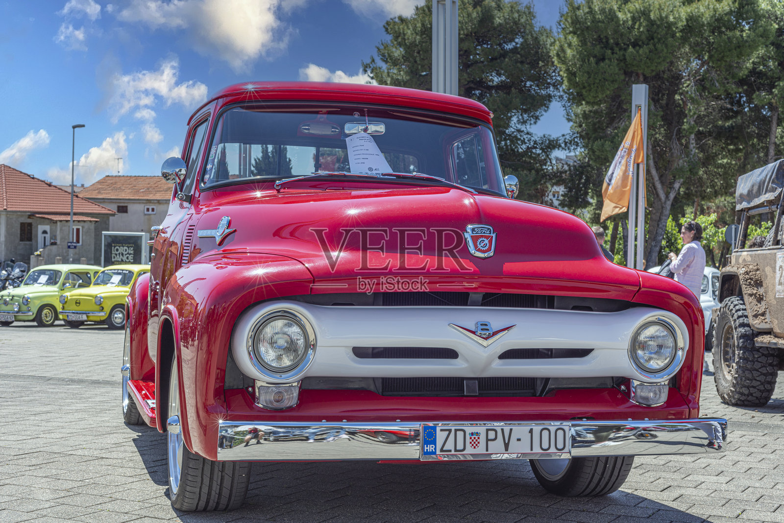 1955年复古福特F-100卡车照片摄影图片