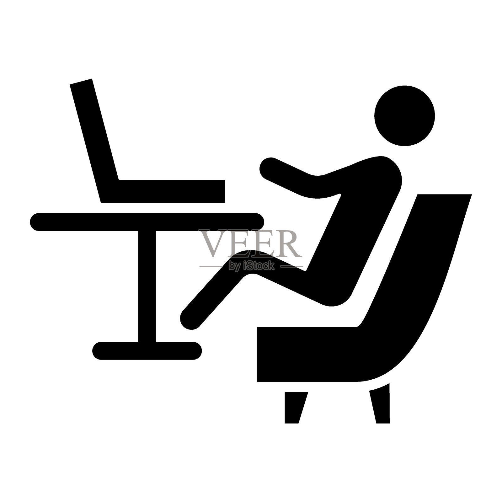 放松工作图标风格插画图片素材