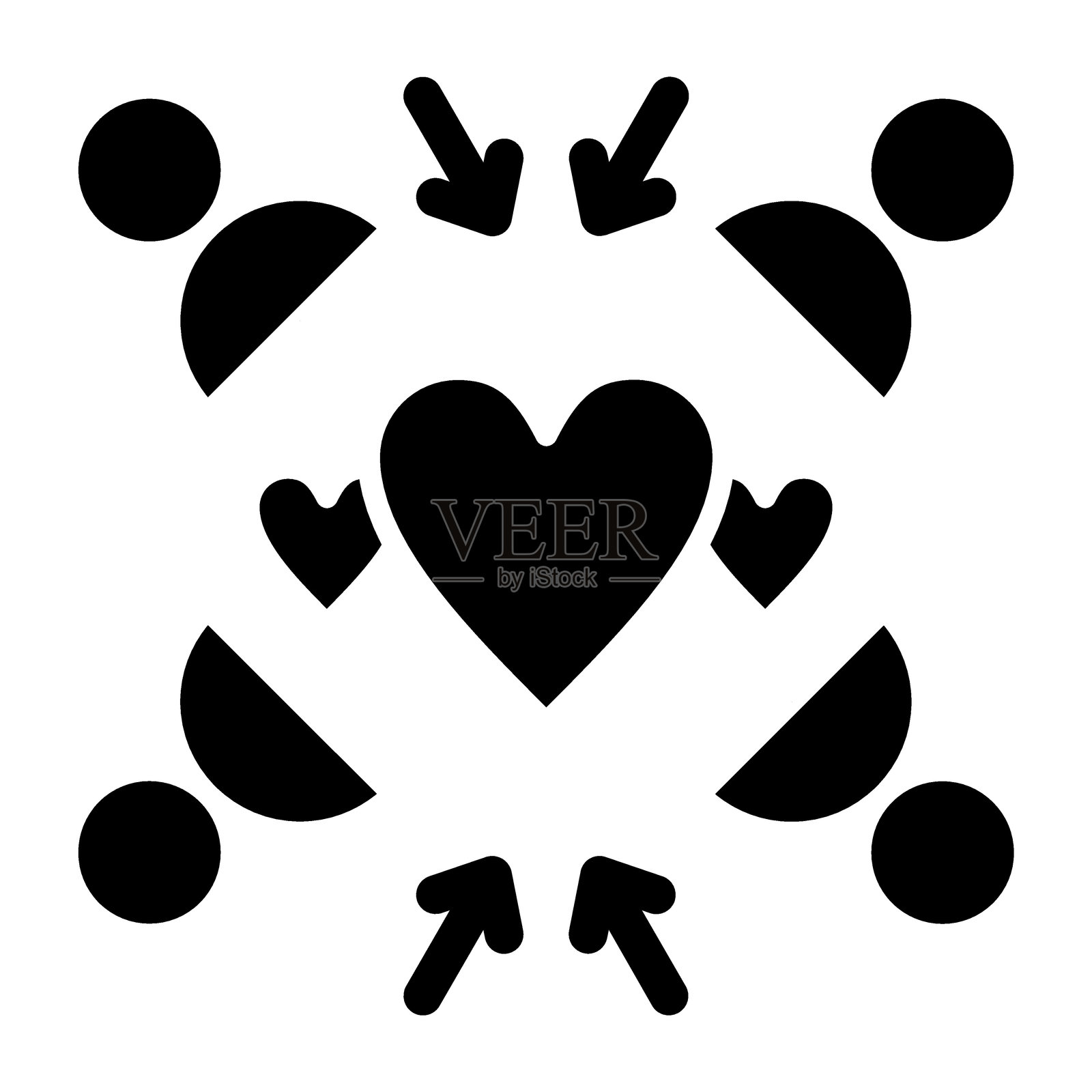 友好的图标风格插画图片素材