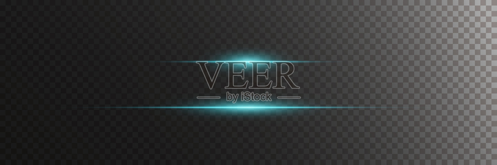 发光的水平线与光芒四射。插画图片素材