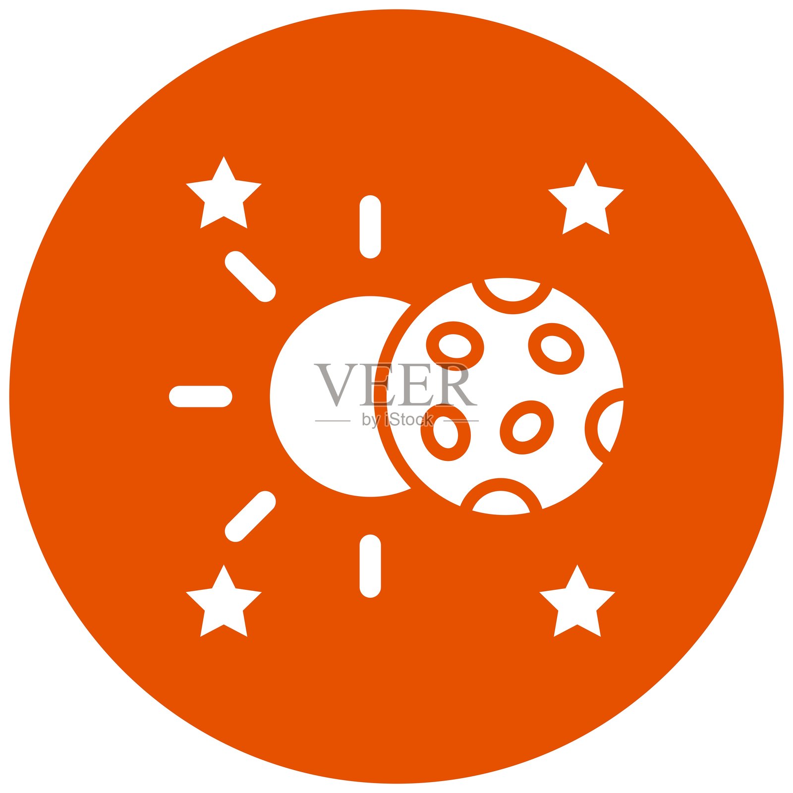 月球矢量图标设计插图插画图片素材