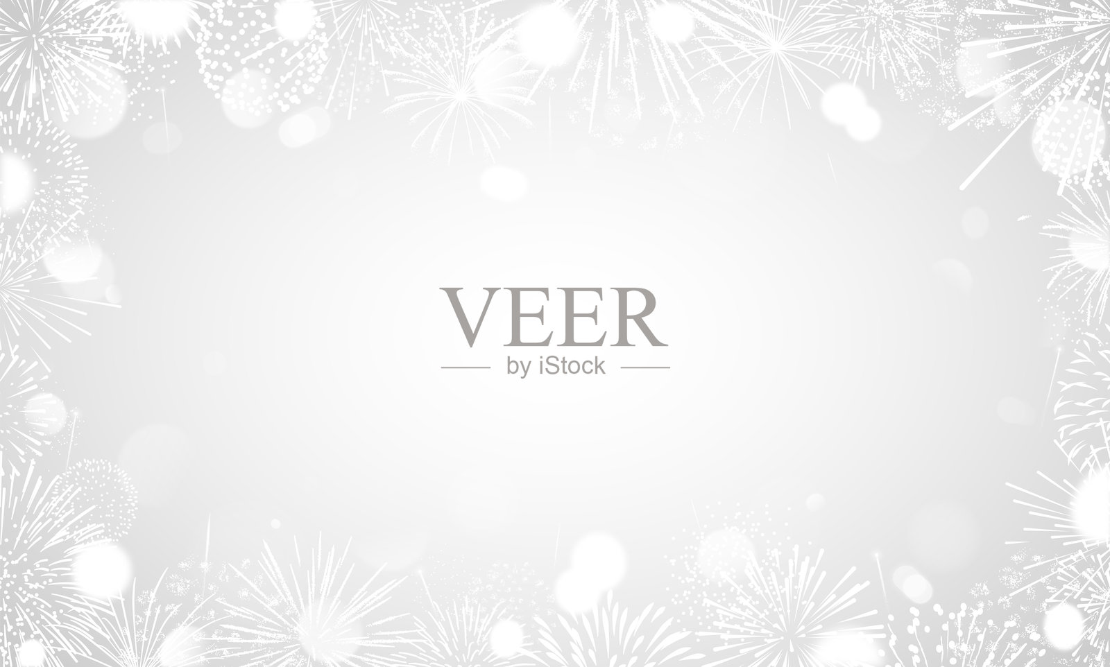 烟花背景，白色烟花边框，矢量框架插画图片素材