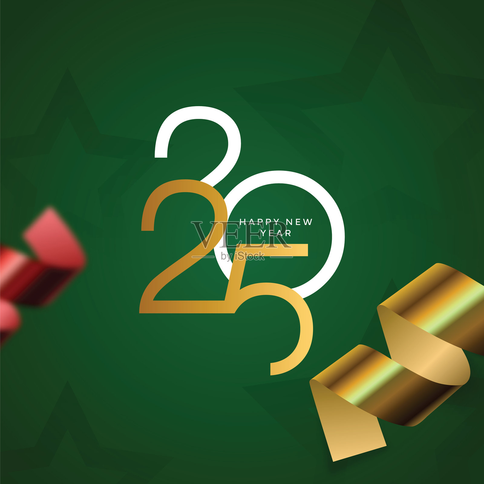 2025年新年快乐。背景上的抽象数字矢量插图。节日横幅设计用于贺卡、邀请函、日历等。矢量库存插图插画图片素材