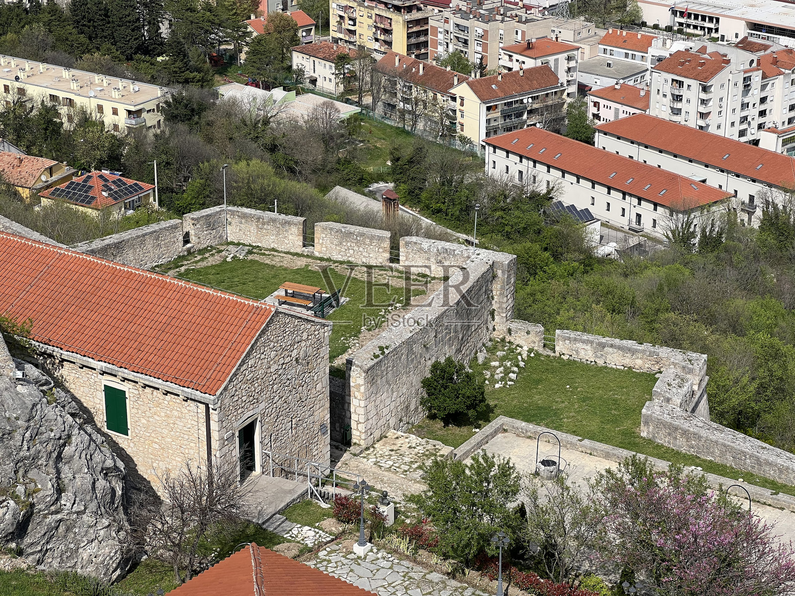 克罗地亚的克宁堡或克宁要塞照片摄影图片