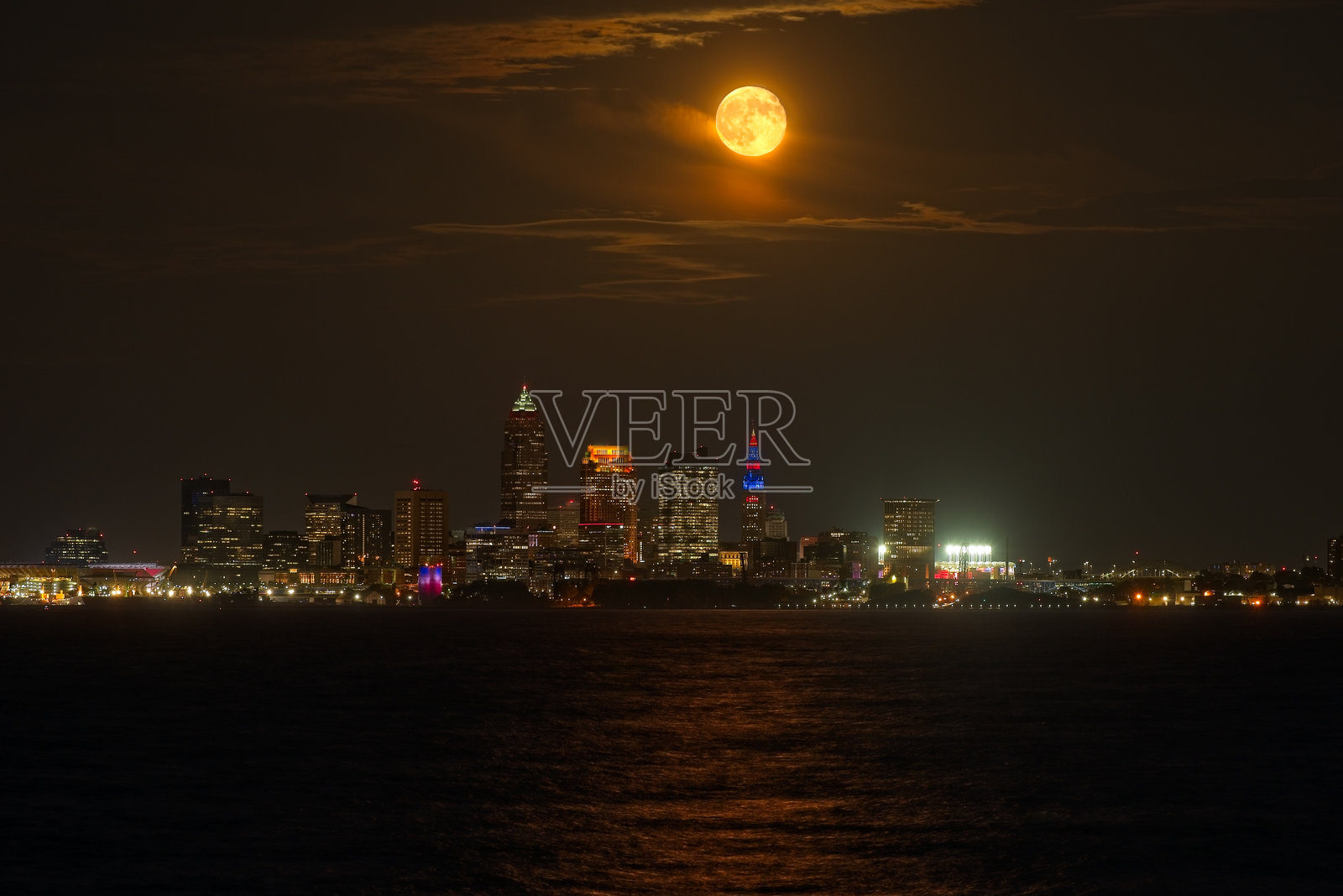 克利夫兰的月亮照片摄影图片