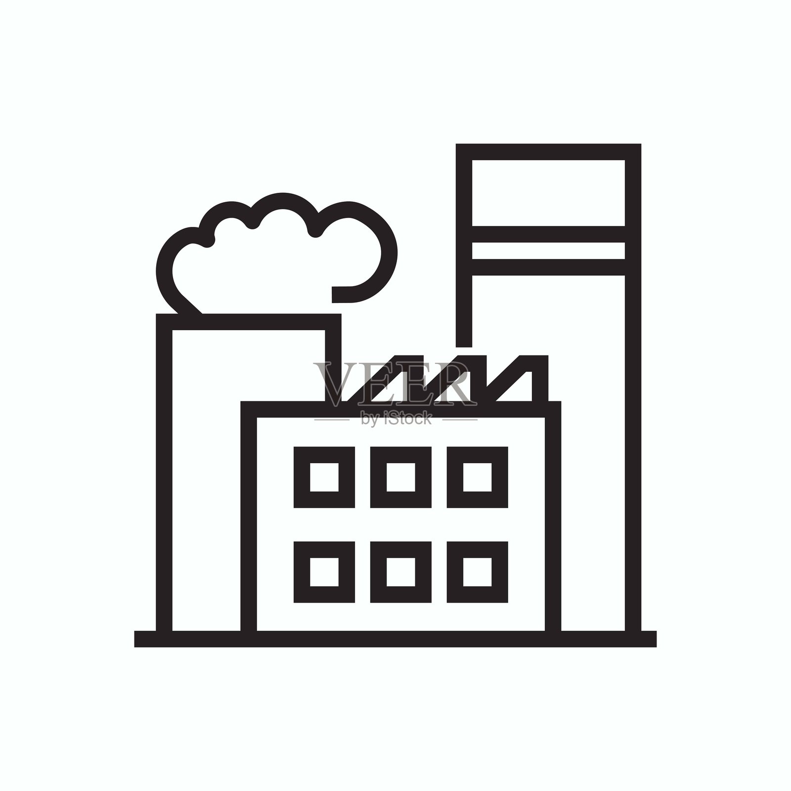 电力和能源行业相关线条图标集。可编辑的线条。插画图片素材