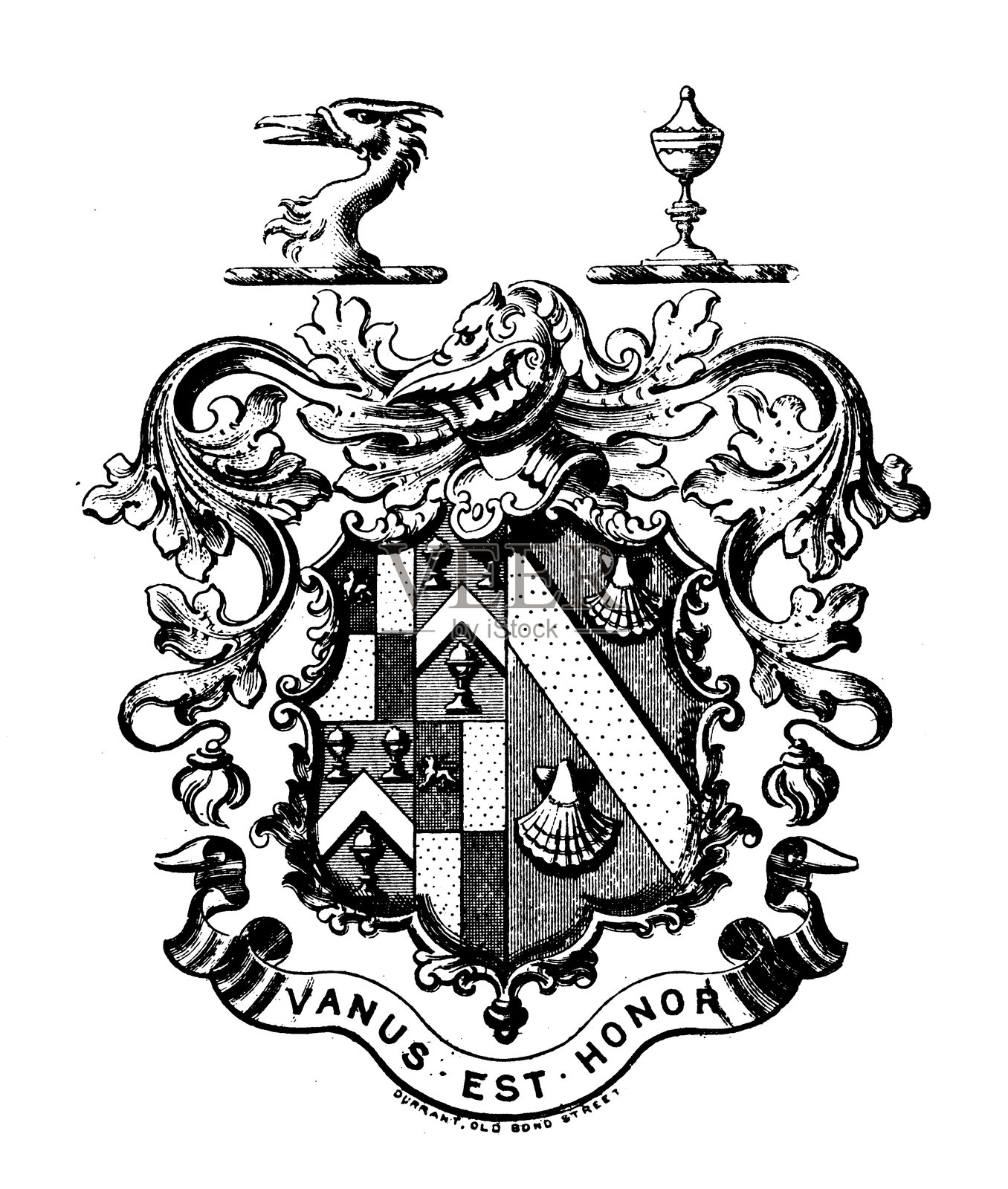 纹章徽章：约翰·埃尔德斯威克·巴特勒-博登照片摄影图片