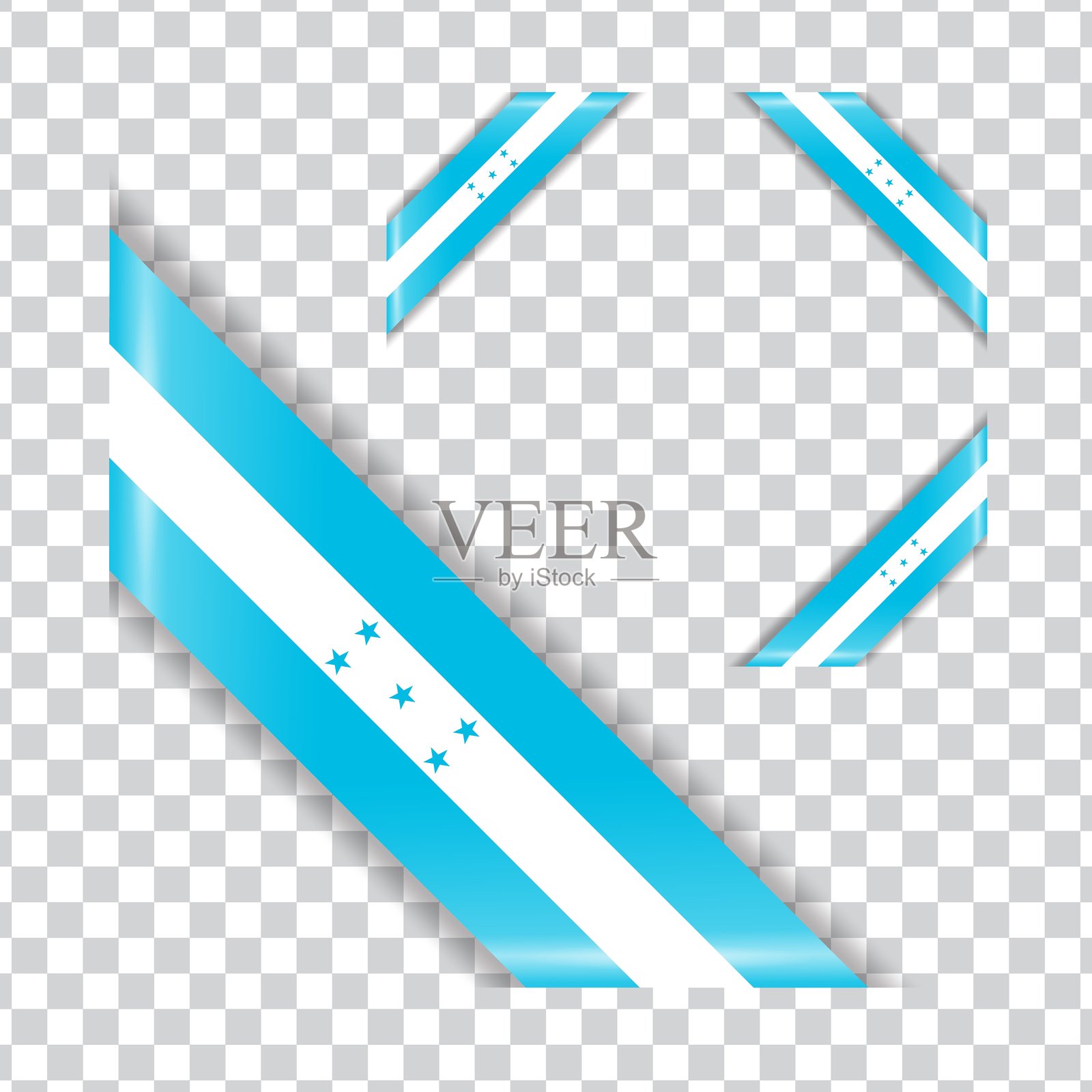 洪都拉斯国旗的角落与阴影插画图片素材