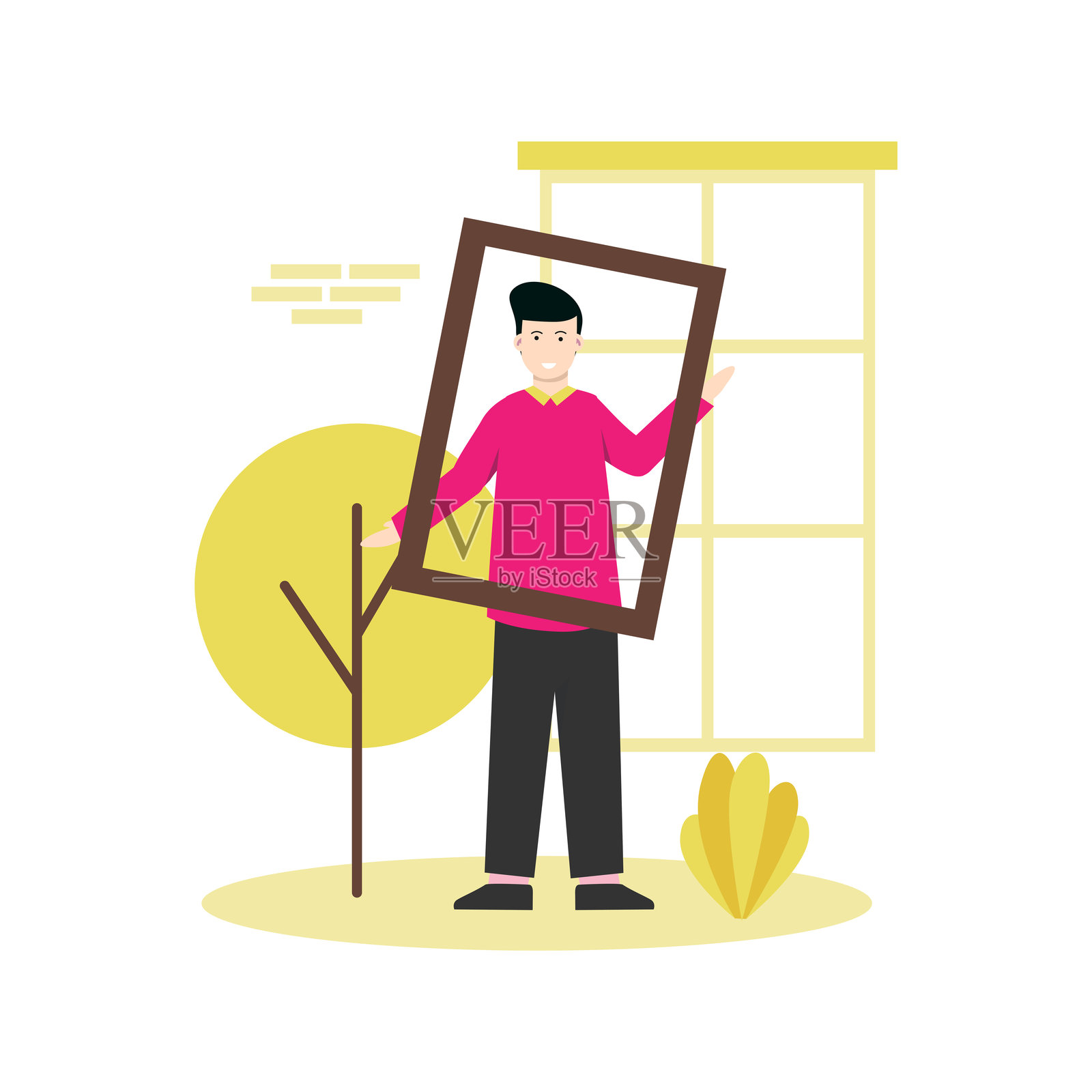 让人们欢笑和快乐的喜剧节目插画图片素材