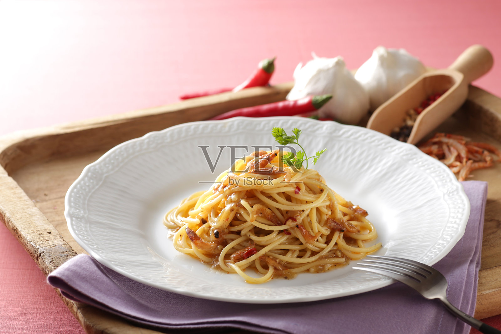 海鲜意大利面照片摄影图片