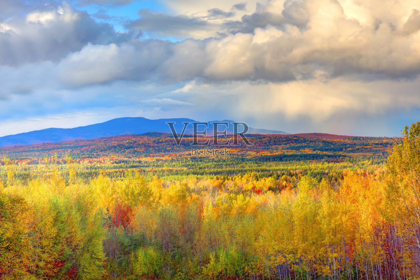 缅因州杰克曼的秋天照片摄影图片