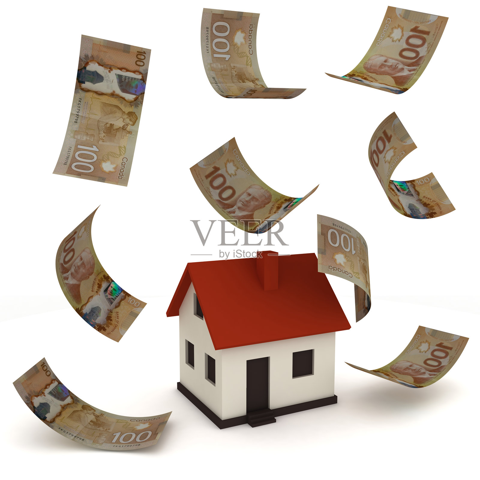 加拿大货币购房租赁抵押贷款照片摄影图片