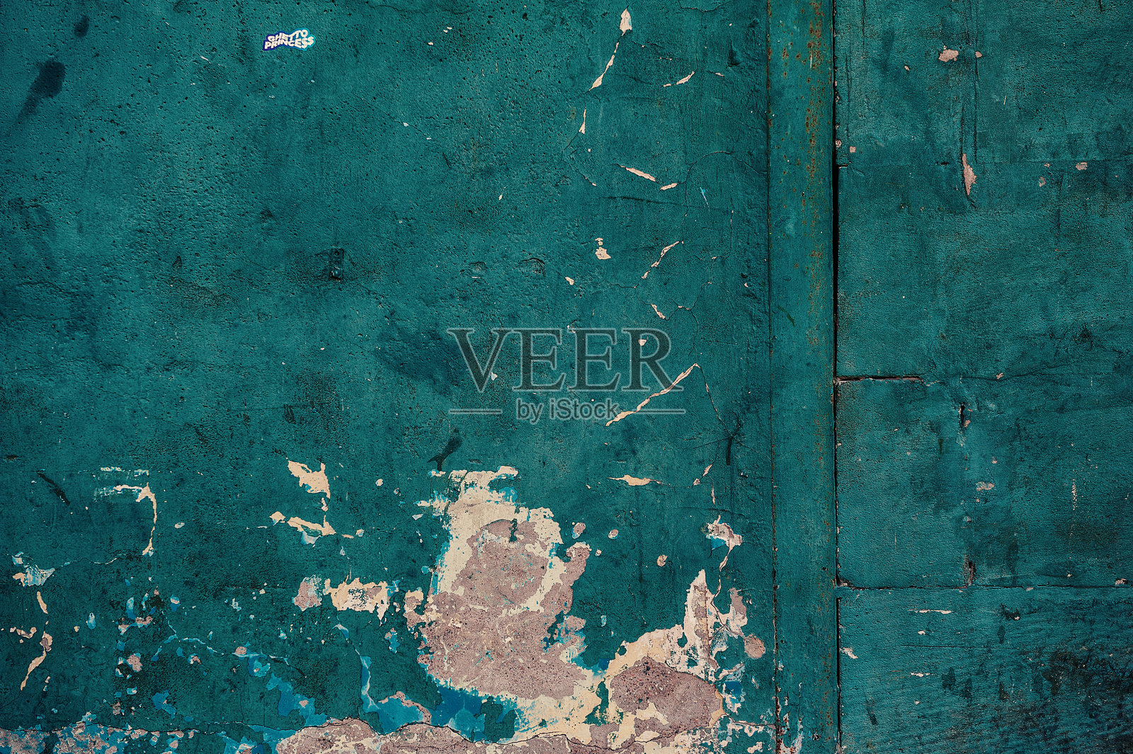 老旧磨损的复古墙壁背景，涂料开裂照片摄影图片