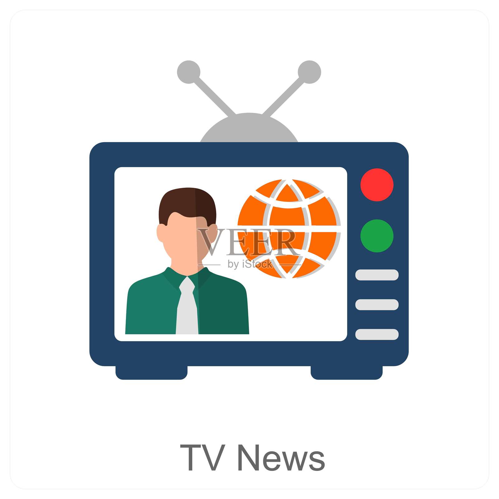 电视新闻插画图片素材