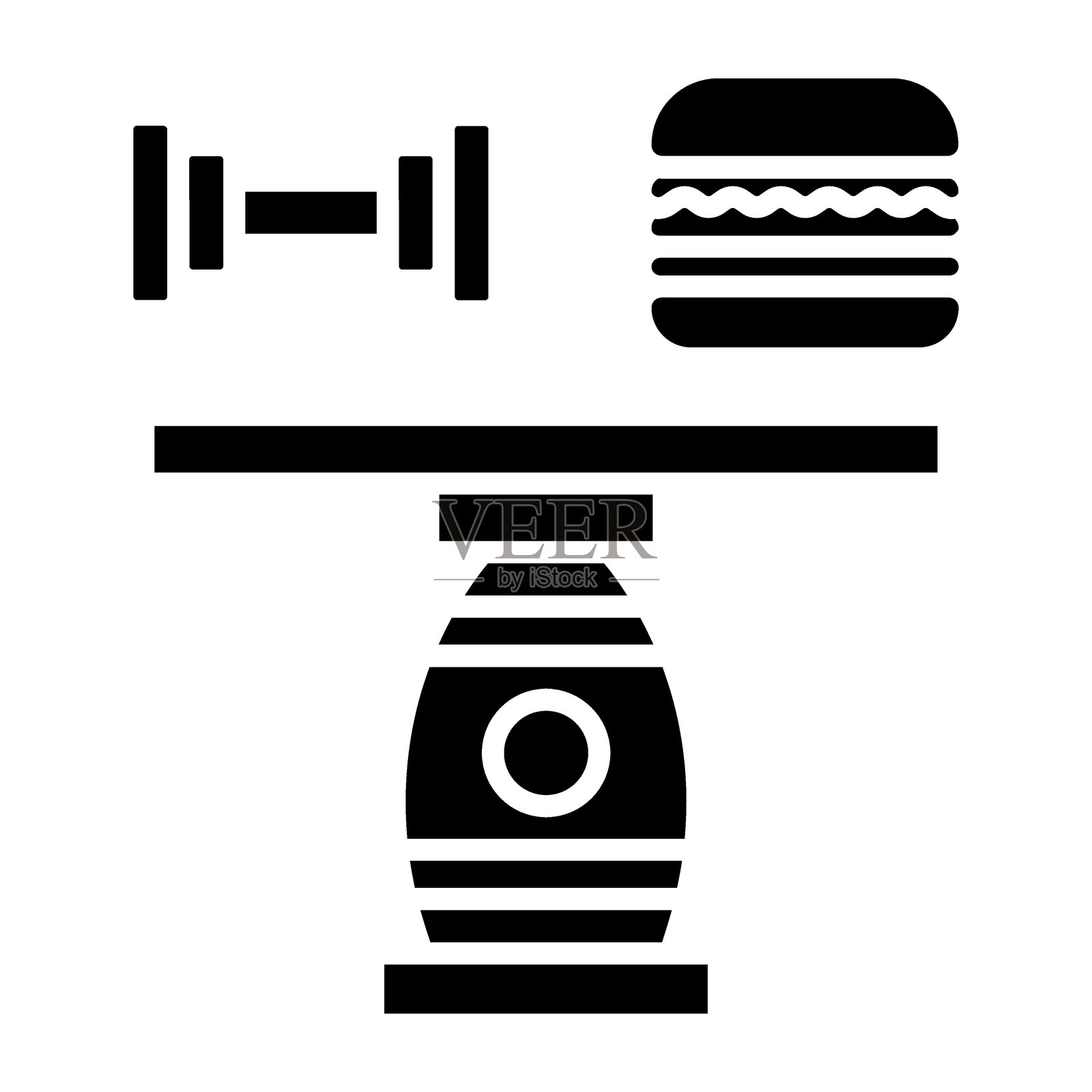 平衡图标风格插画图片素材